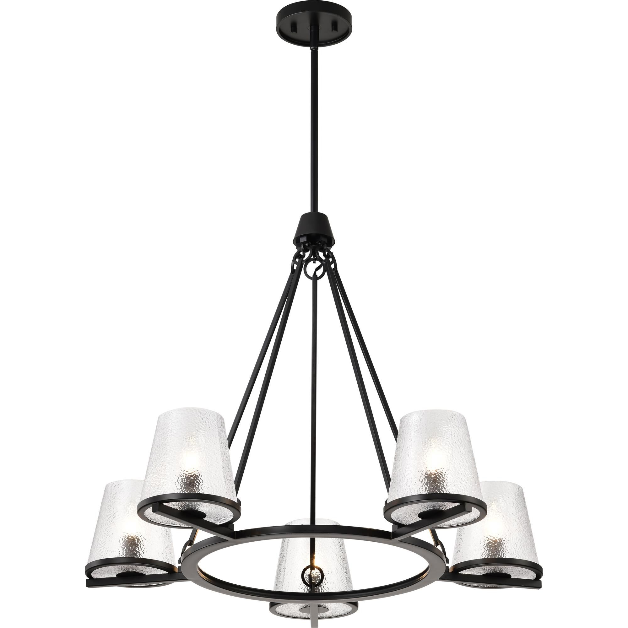 Shown in Black finish and Hammered glass