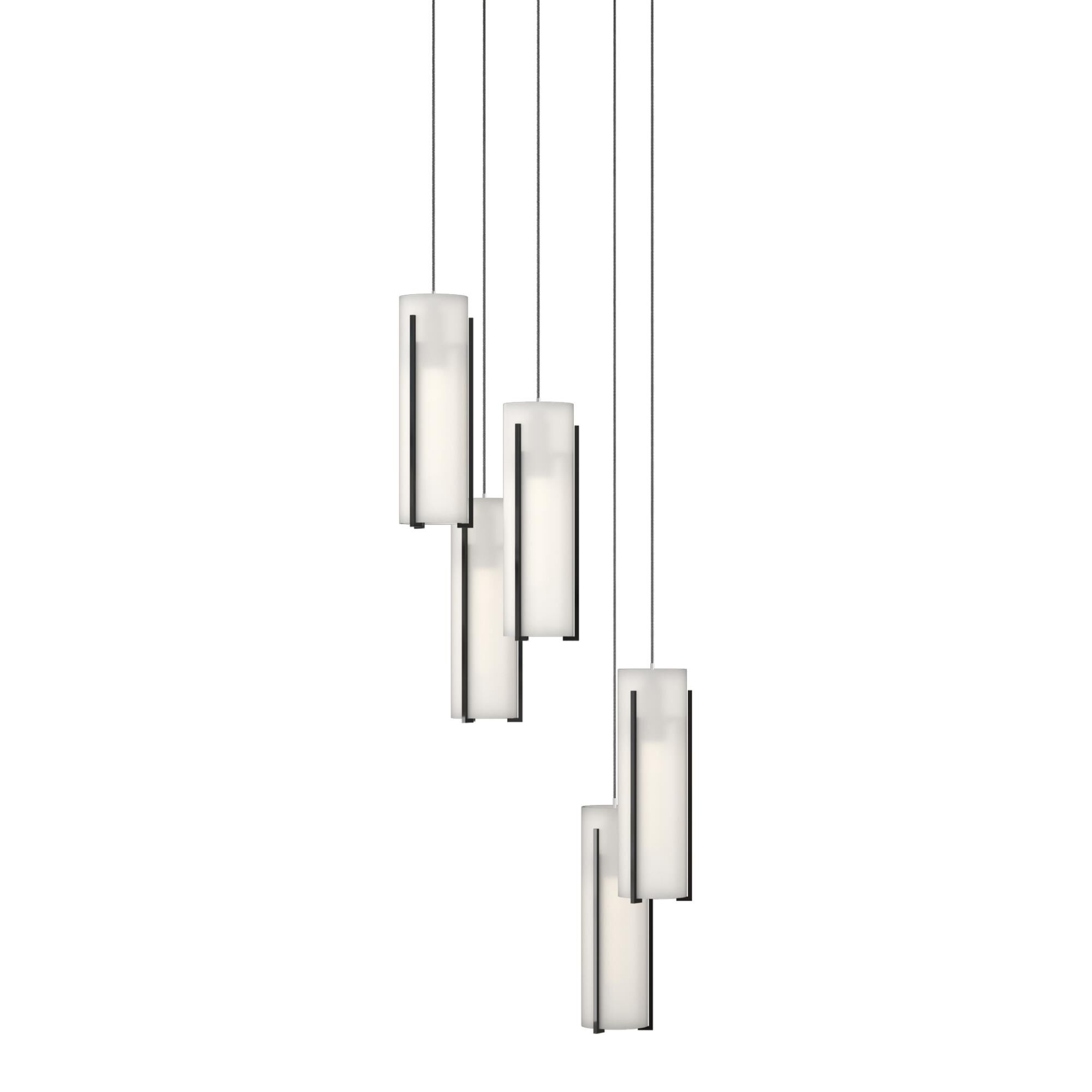 Exos Glass 14 Inch Multi Light Pendant by Hubbardton Forge