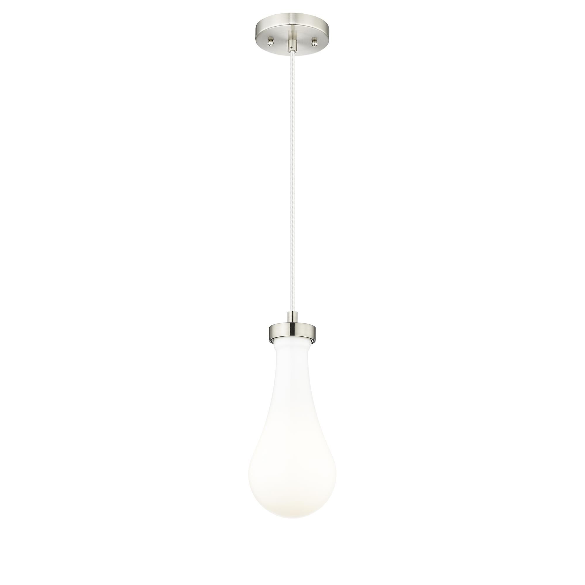 Shown in Satin Nickel finish and Gloss White glass