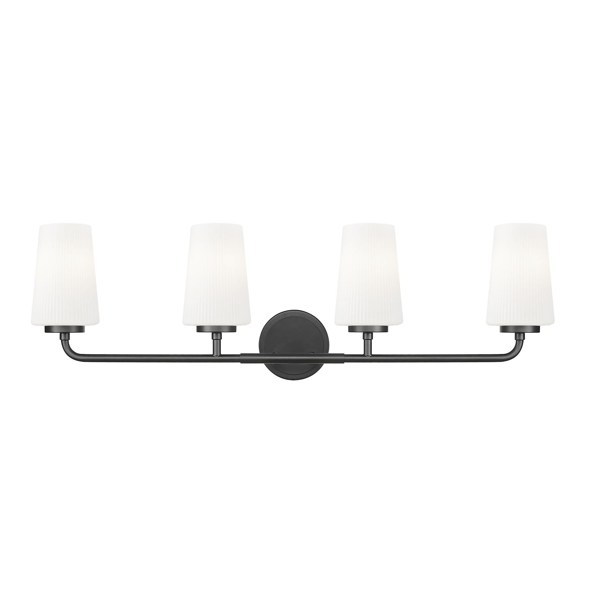 Shown in Matte Black finish and Matte Opal glass and Matte Opal shade