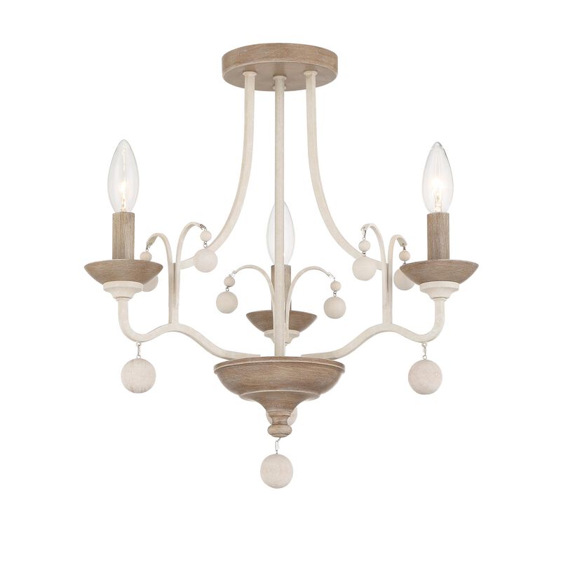 Colonial Charm 16 Inch 3 Light Semi Flush Mount by Minka Lavery