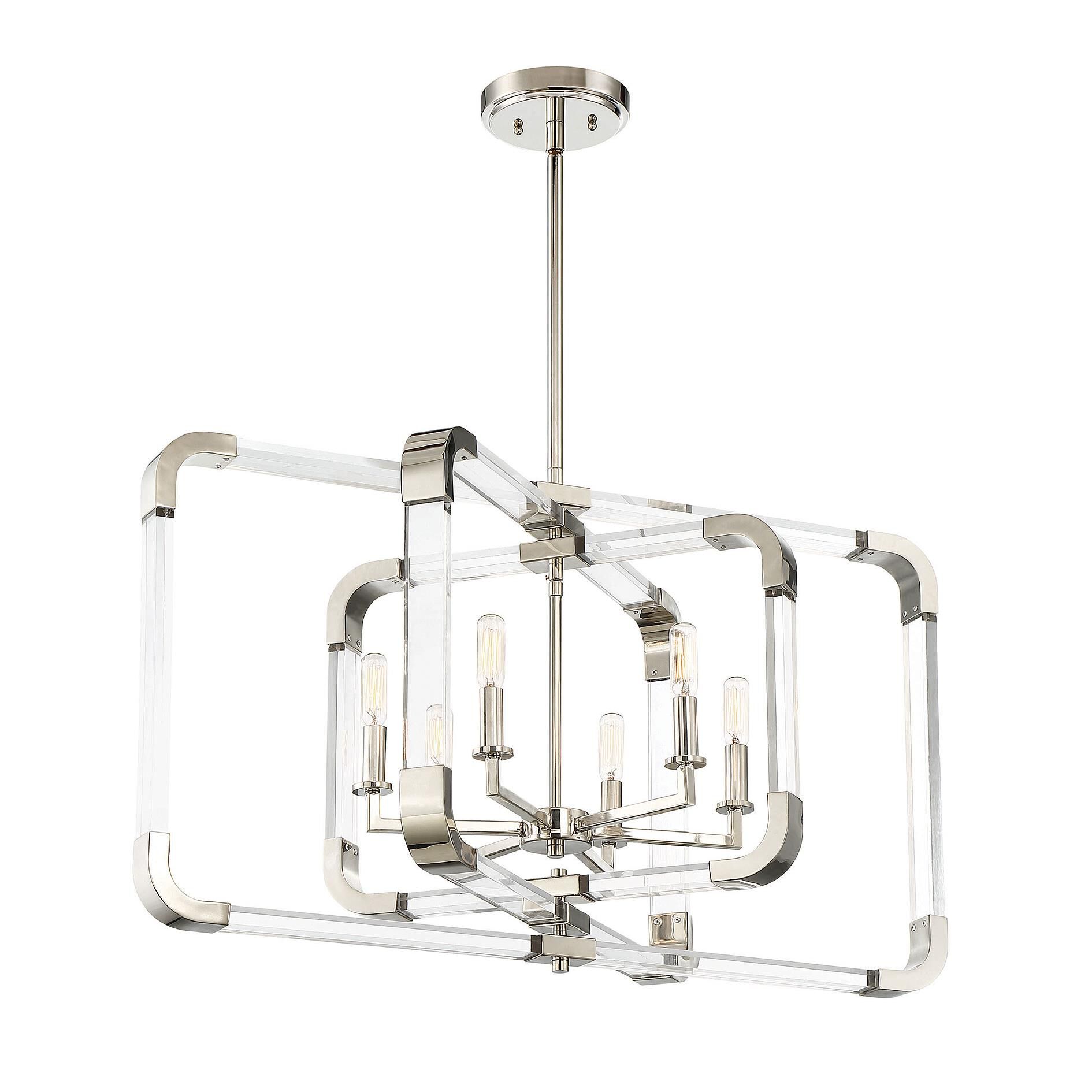 Shown in Polished Nickel finish and Acrylic glass 