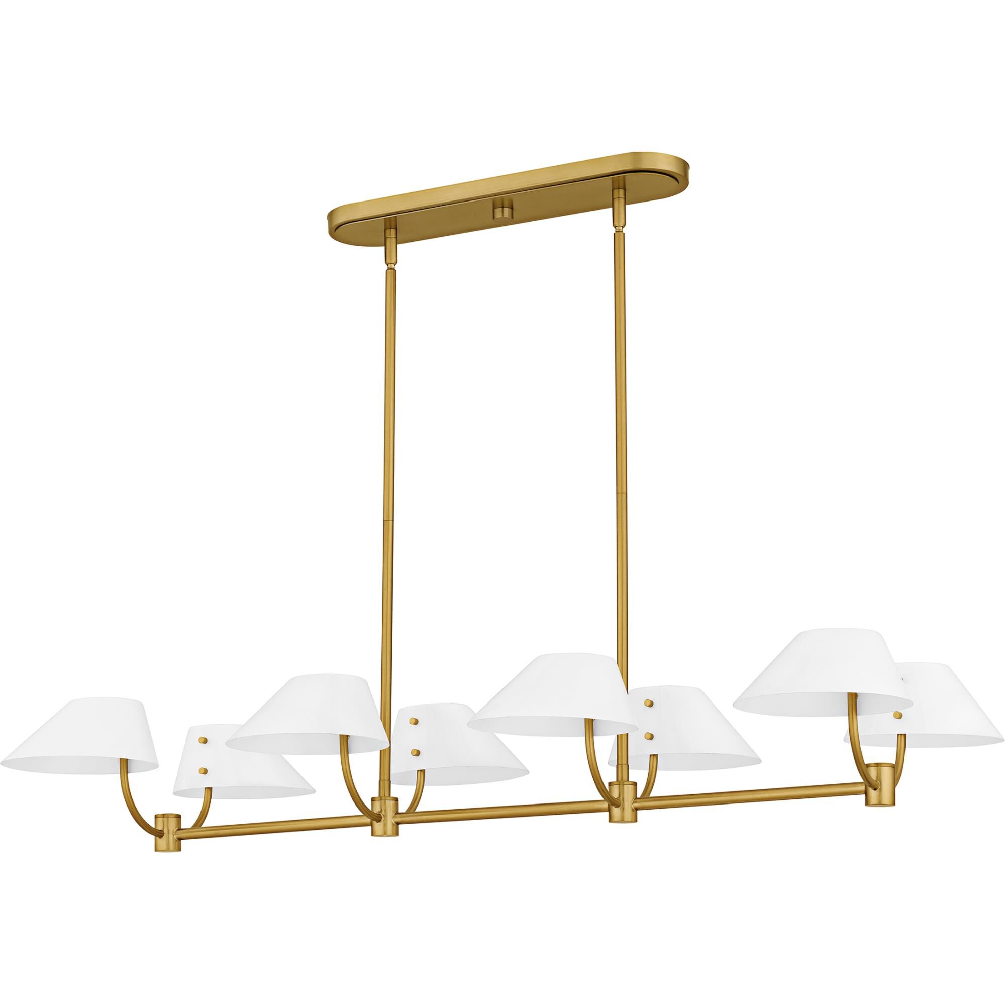 Shown in Brushed Gold finish and Metal shade