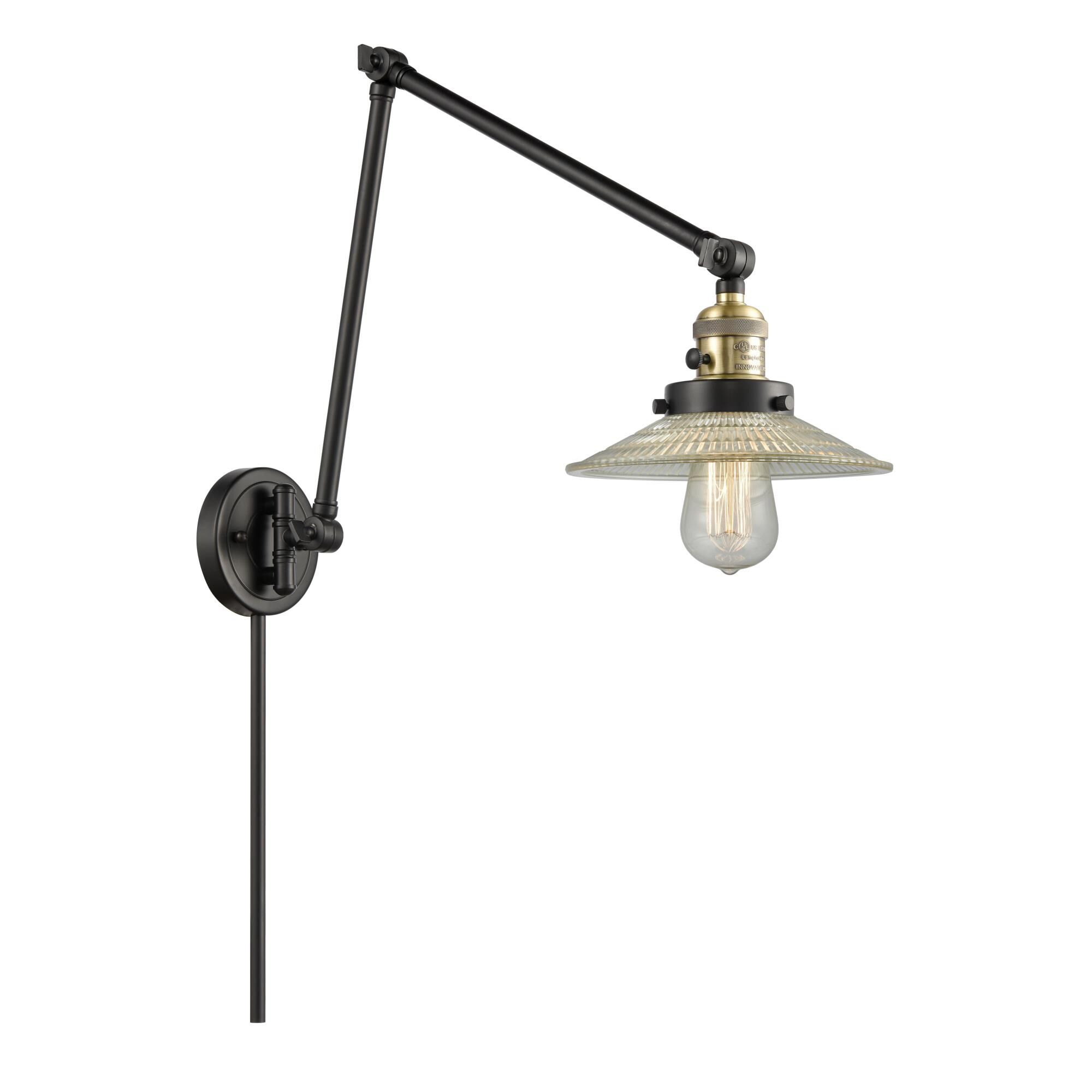 Bruno Marashlian Halophane Wall Swing Lamp by Innovations Lighting
