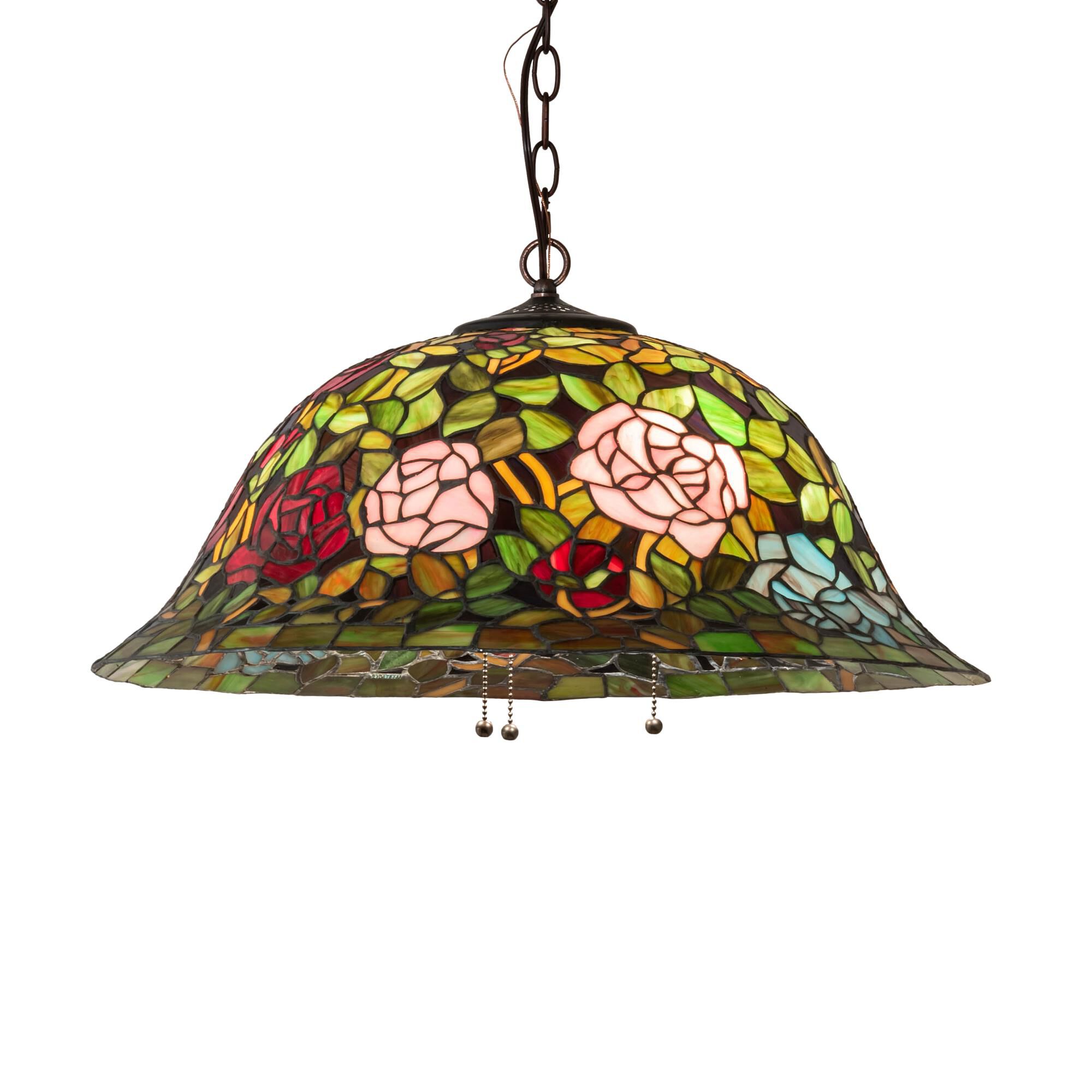 Tiffany Rosebush 24 Inch Large Pendant by Meyda Lighting