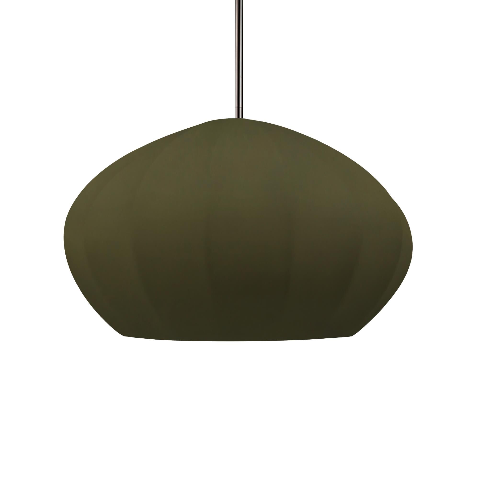 Shown in Brushed Nickel finish and Matte Green shade