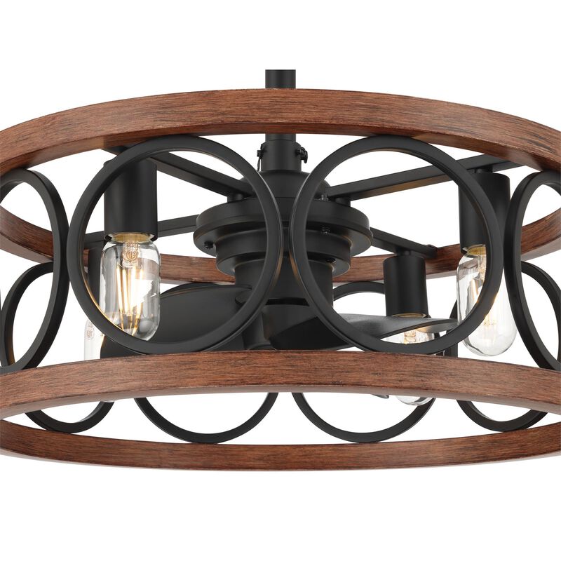 Haven 22 Inch Chandelier Ceiling Fan with Light Kit by Hunter Fan