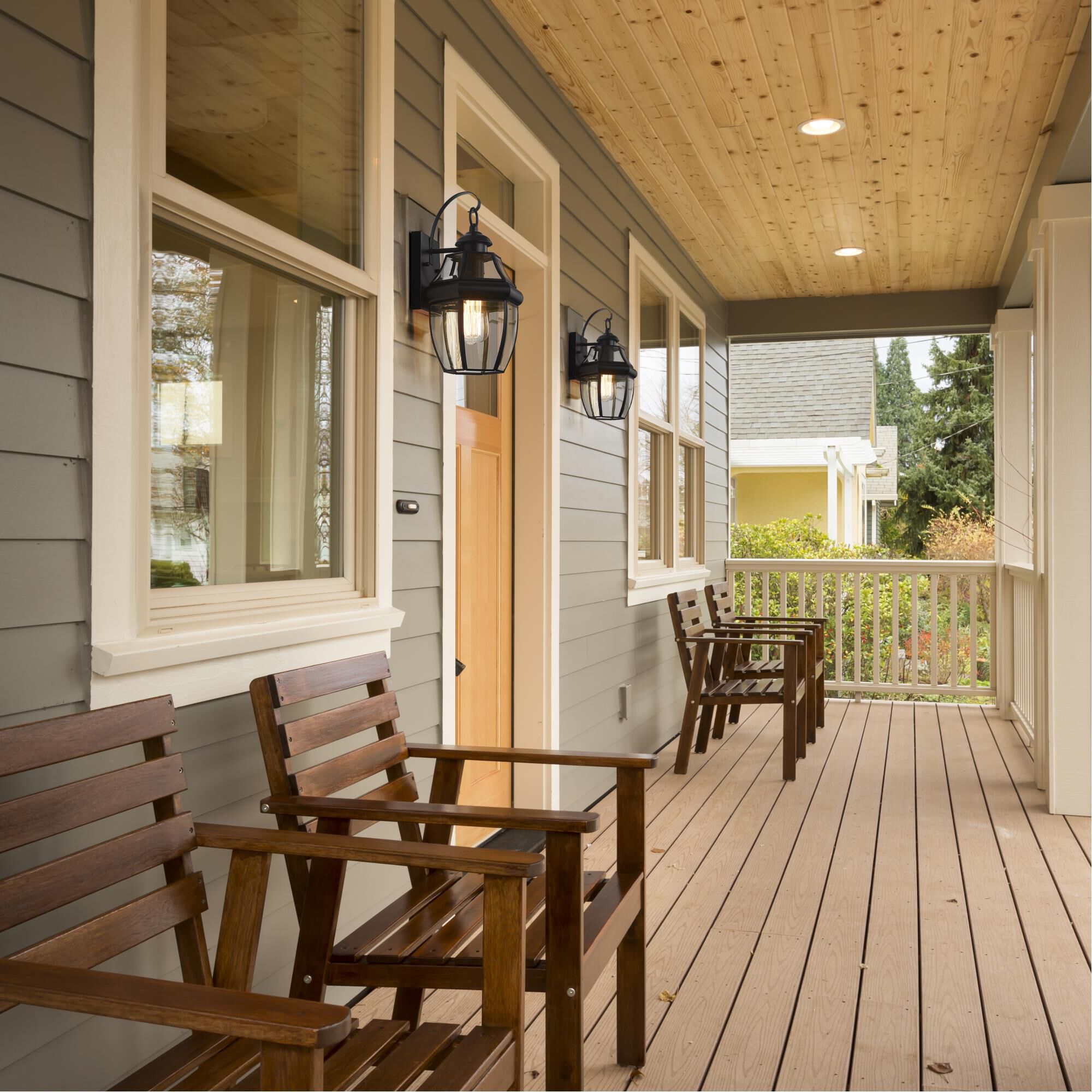 Shown in Black finish and Glass shade