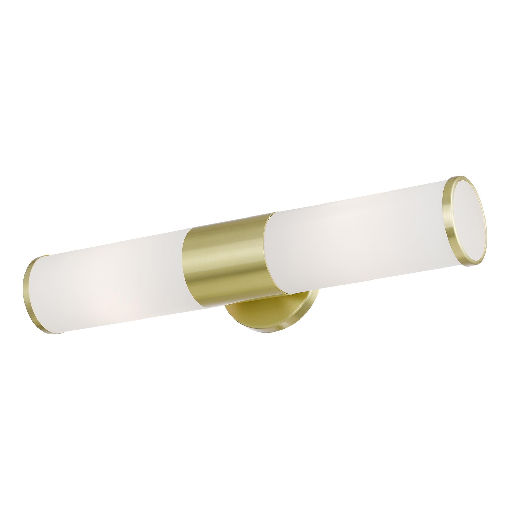 Shown in Satin Brass finish and Hand Blown Satin Opal White Twist Lock glass