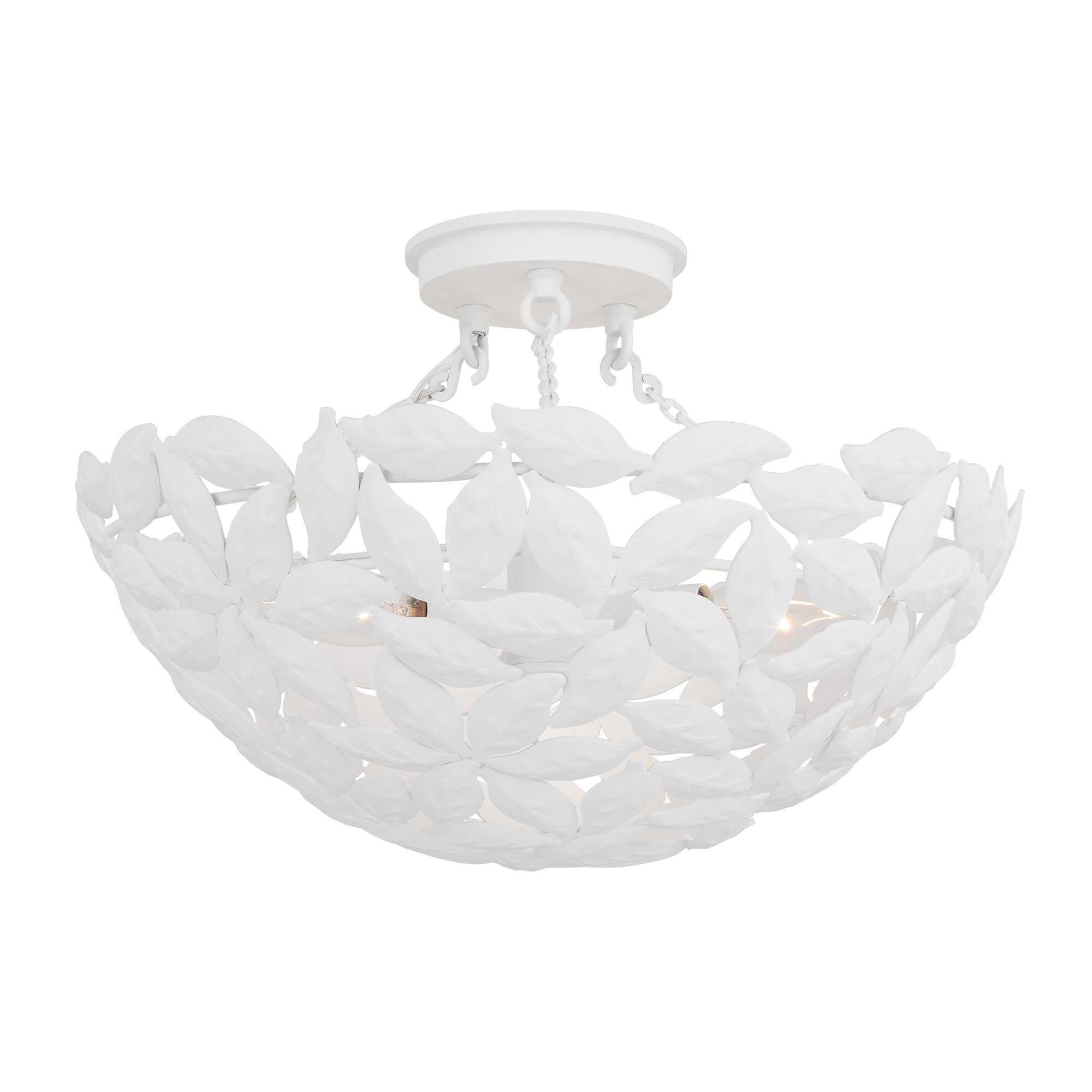 Shown in Textured White finish and Textured White Steel shade