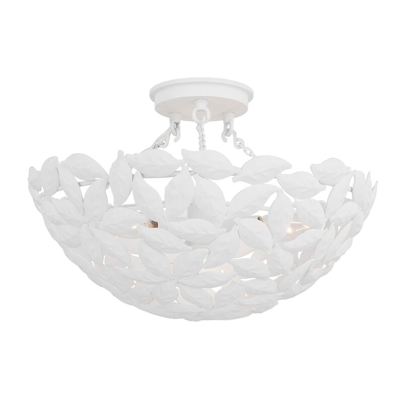Alexa Hampton Kelan 16 Inch 3 Light Semi Flush Mount by Visual Comfort Studio Collection