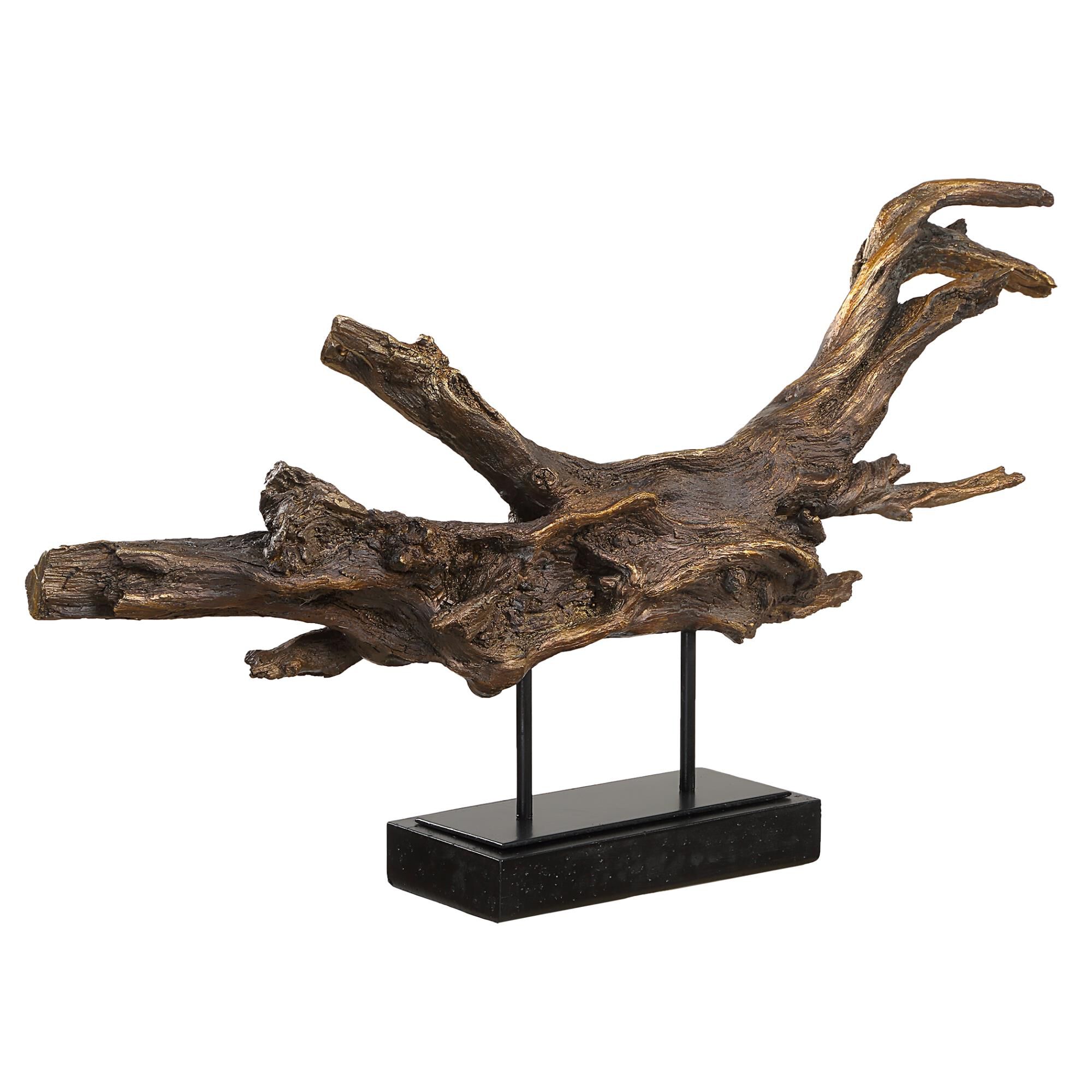 Osvaldo Mendoza Gilded Branch 13 Inch Sculpture by Uttermost