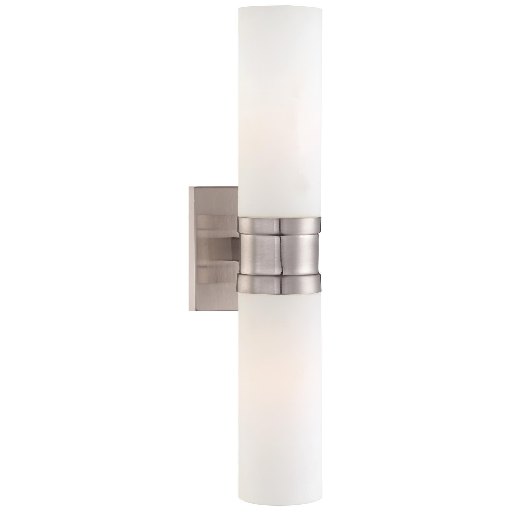 Shown in Brushed Nickel finish and Etched Opal glass