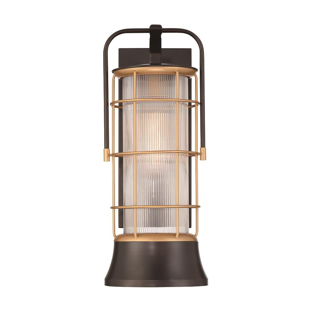 Shown in Oil Rubbed Bronze And Gold finish and Glass shade