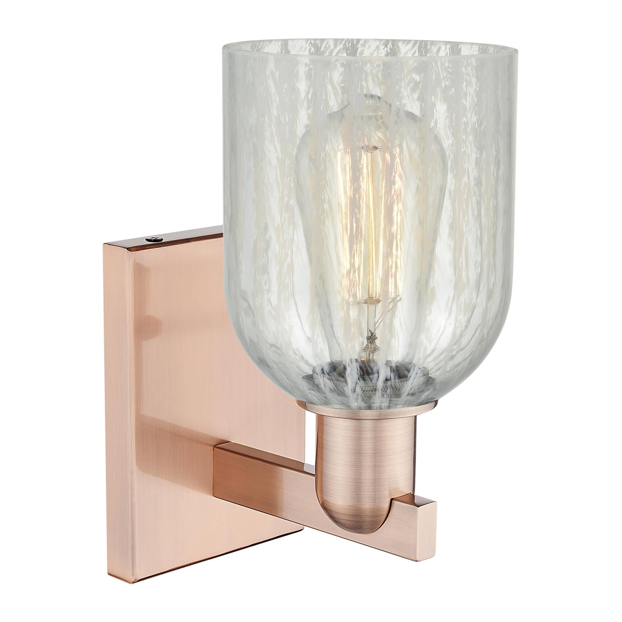 Shown in Antique Copper finish and Mouchette glass