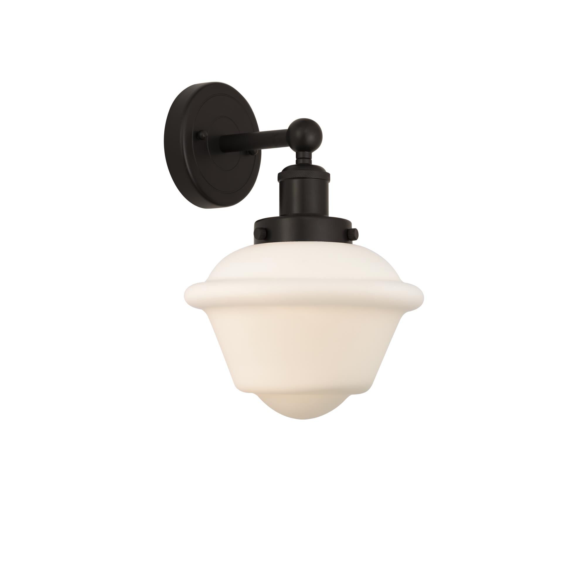 Shown in Oil Rubbed Bronze, Matte White finish and Matte White glass and Matte White Glass shade