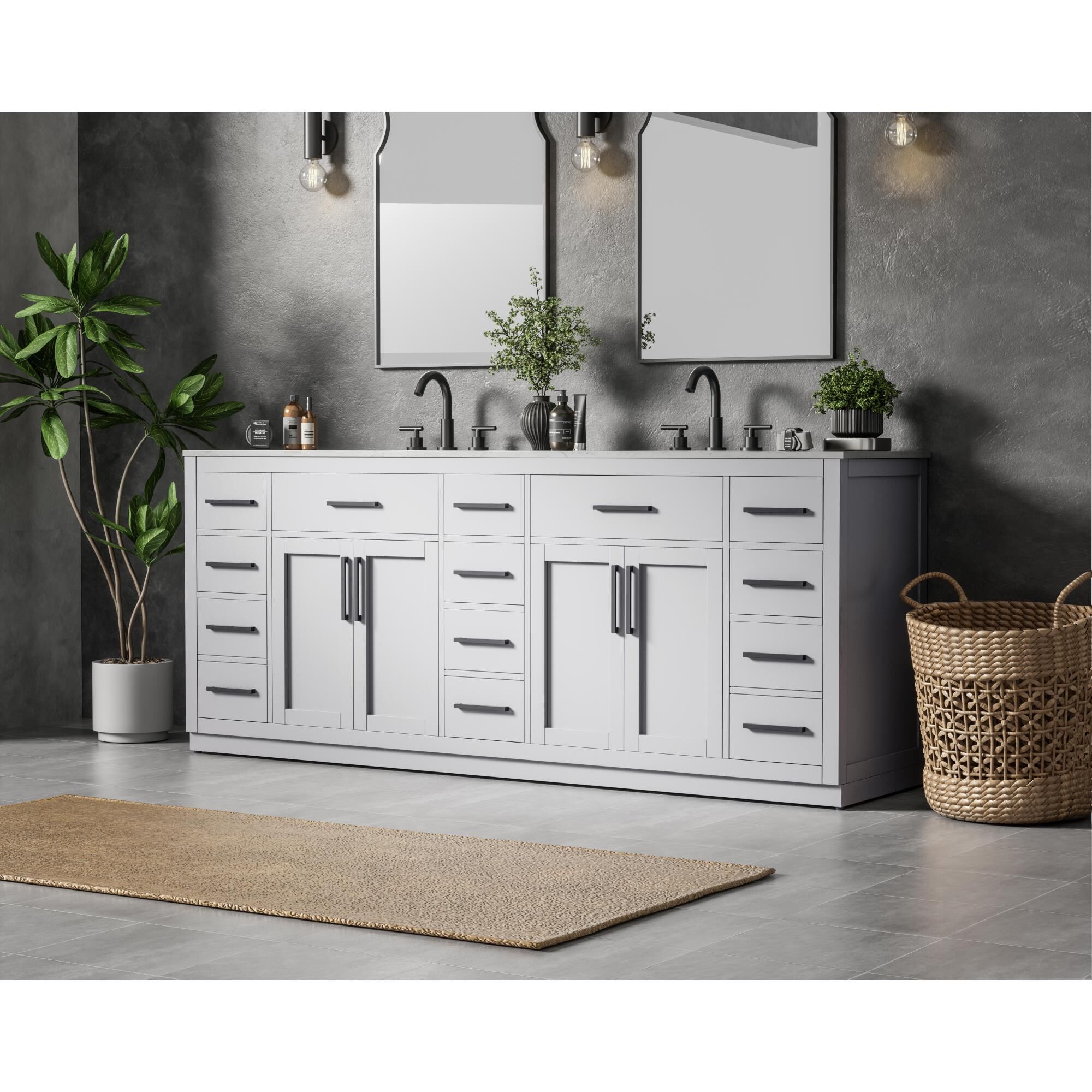 Alden 84 Inch Bath Vanity by Elegant Dcor