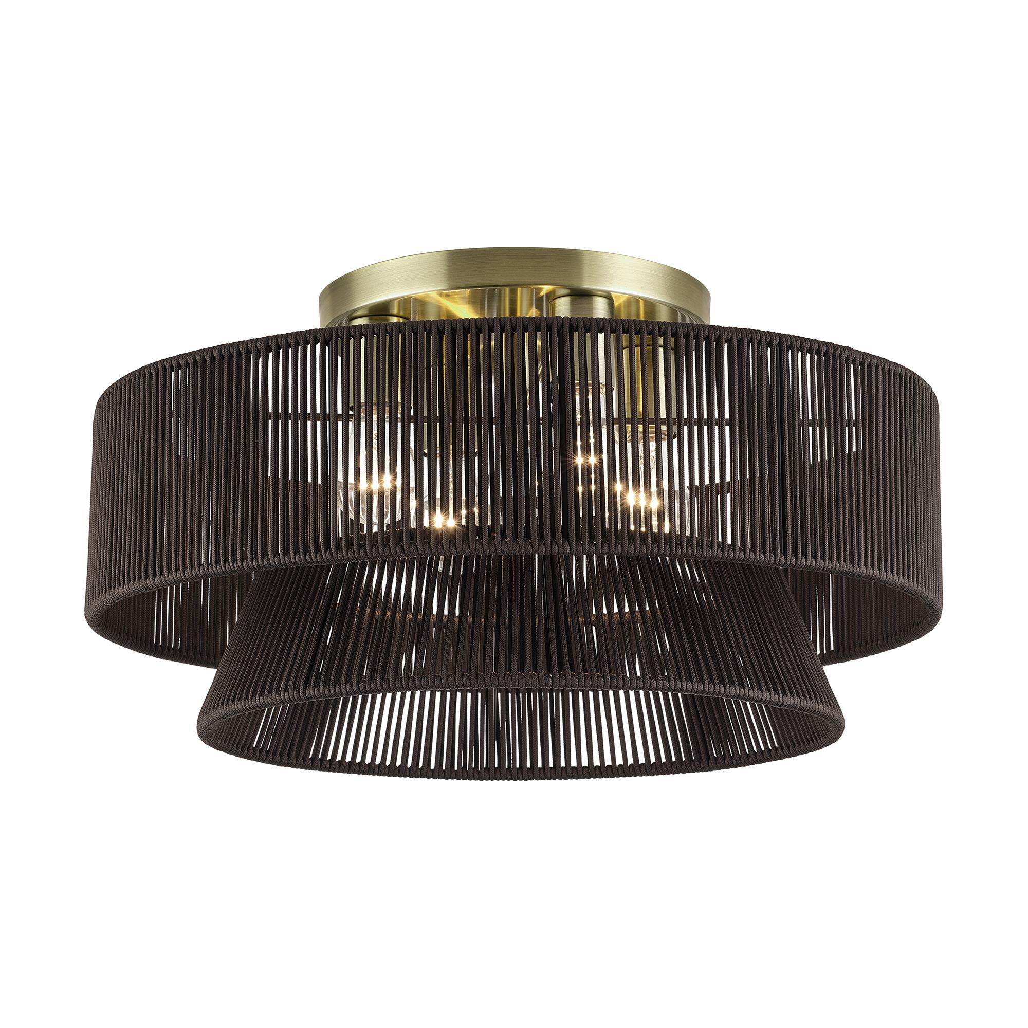 Florell 21 Inch Semi Flush Mount by Livex Lighting