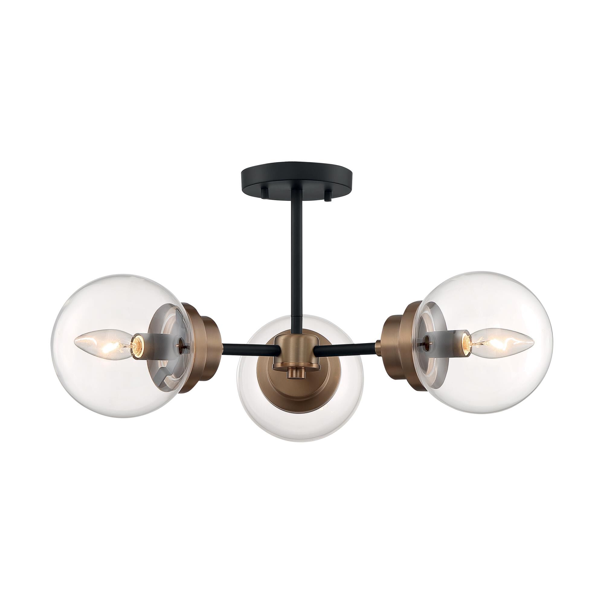Axis 22 Inch 3 Light Semi Flush Mount by Nuvo Lighting