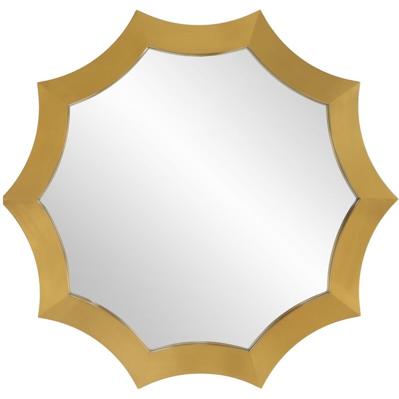 Uttermost Flare Brushed Brass Round Mirror Decorative Mirrors by Uttermost