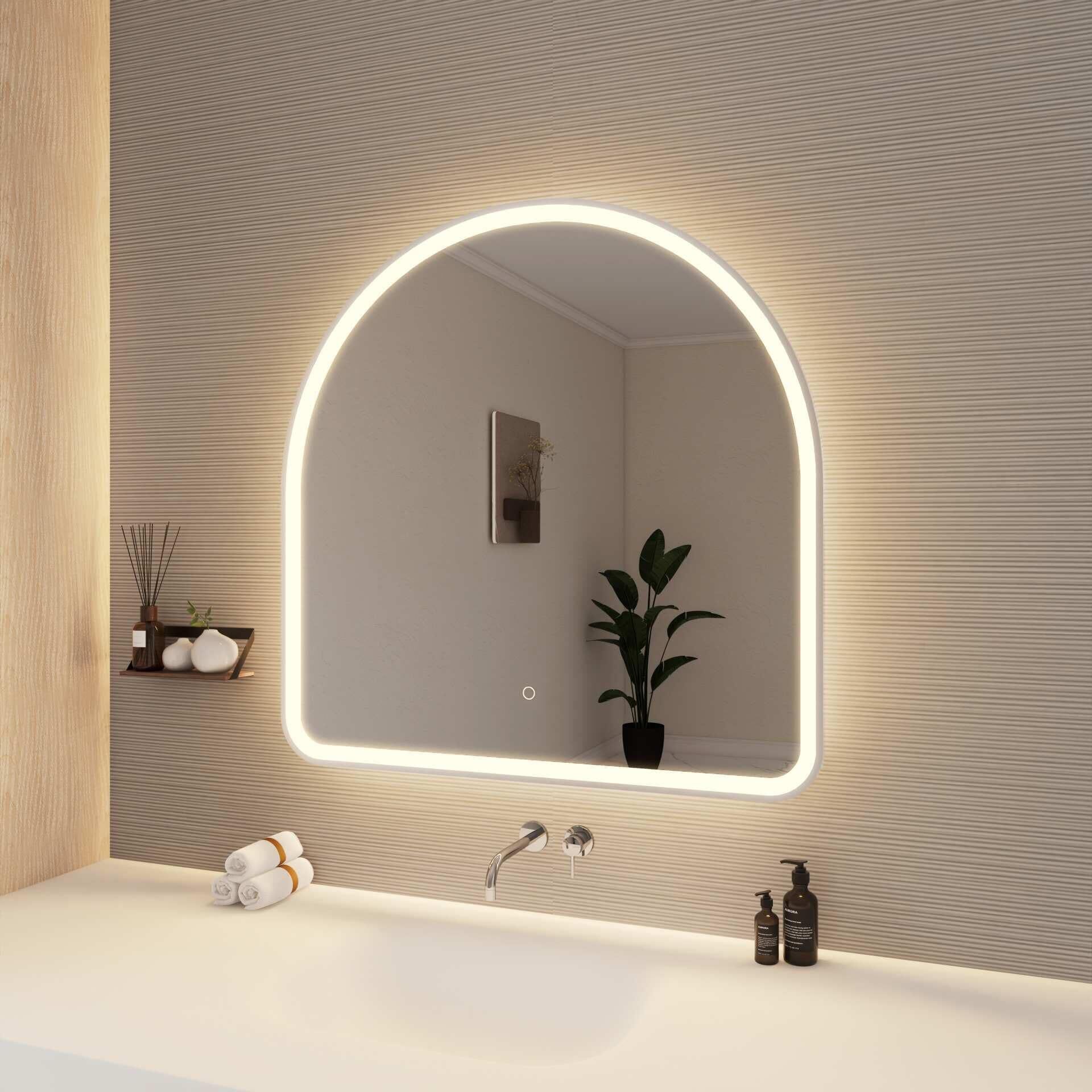 Harmoni 36 Inch Arched LED Lighted Mirror by Elegant Decor
