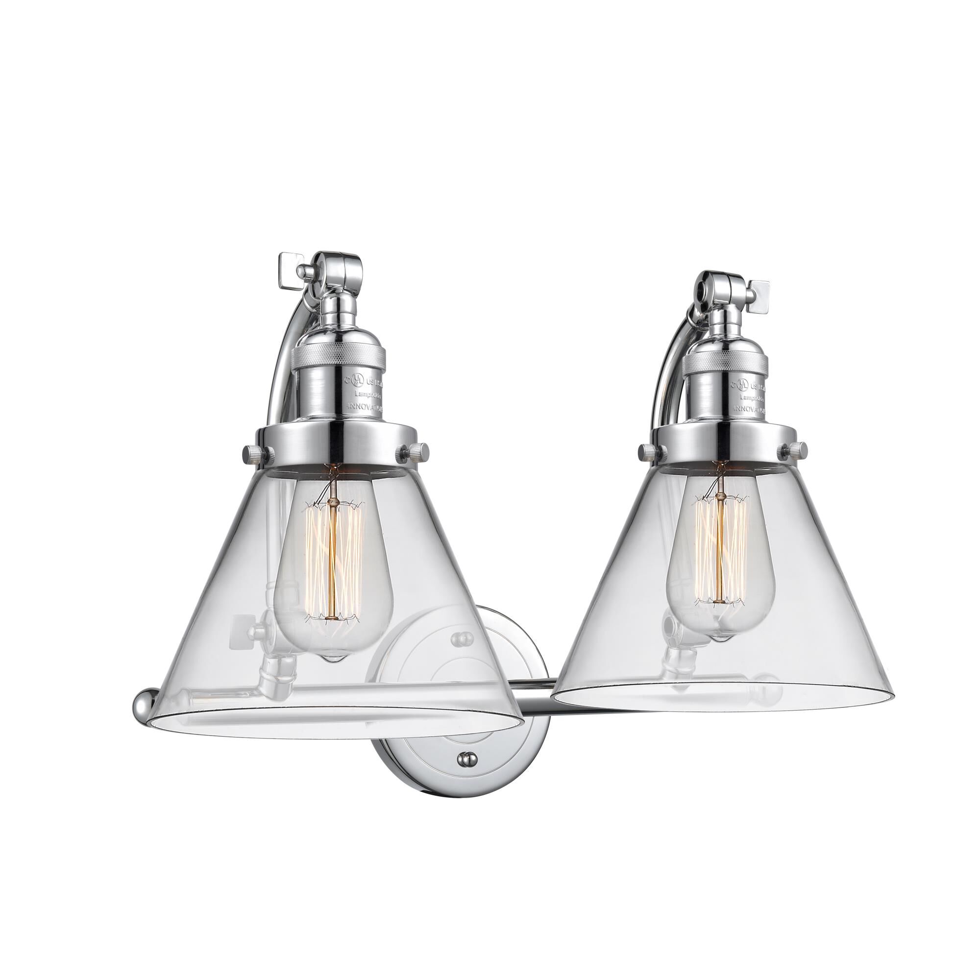 Bruno Marashlian Large Cone 18 Inch 2 Light Bath Vanity Light by Innovations Lighting