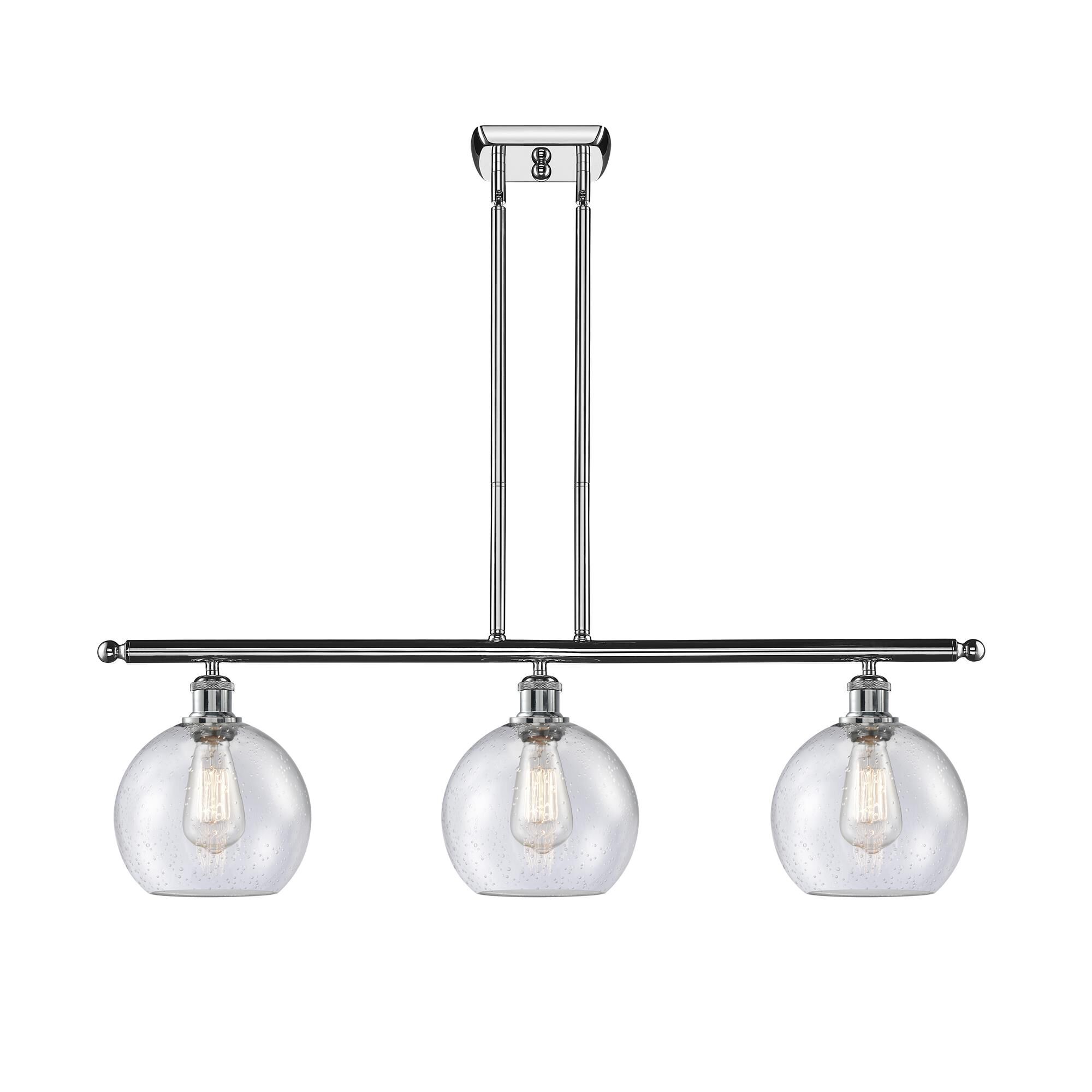 Shown in Polished Chrome finish and Seedy Athens glass