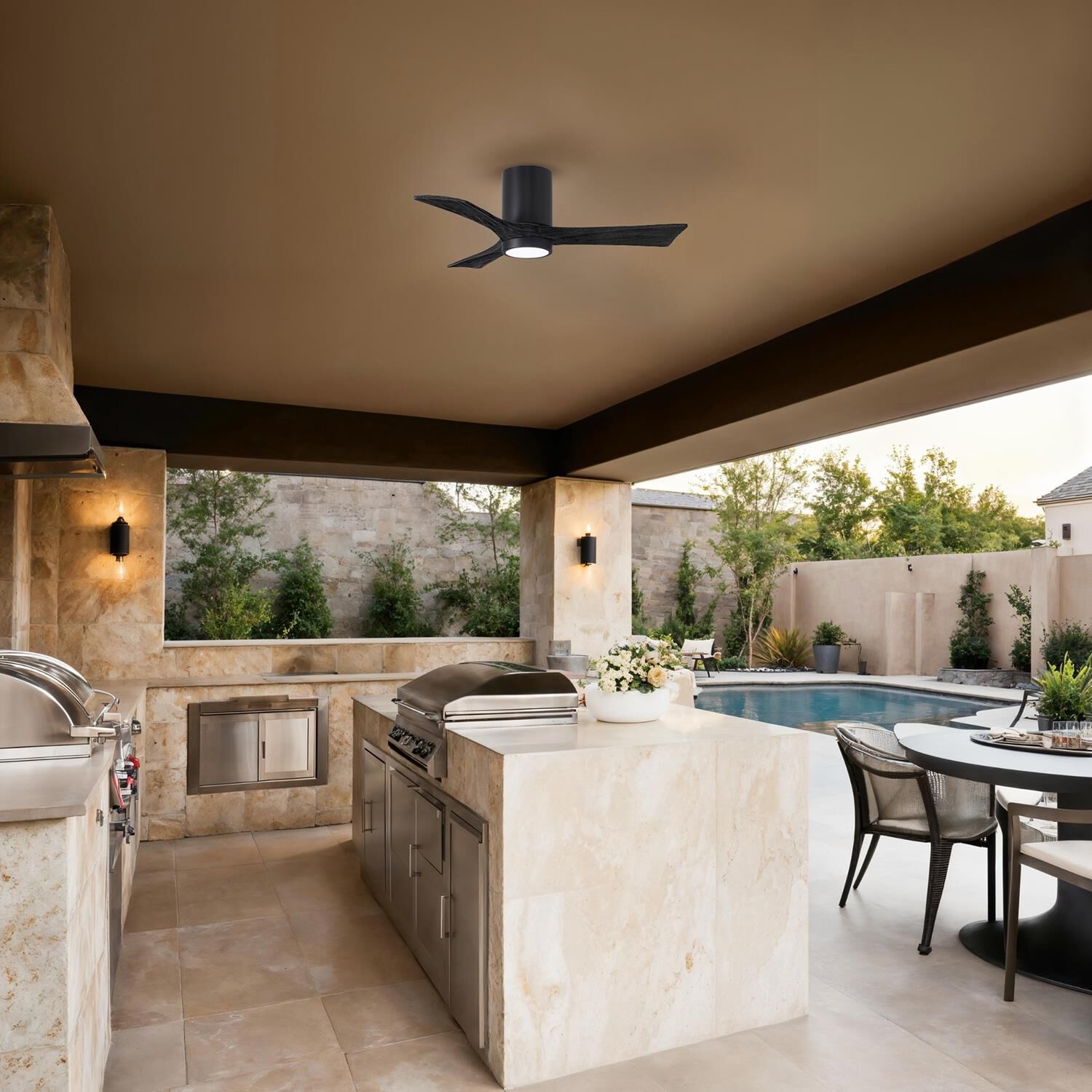 Irene 42 Inch Flush Mount Fan with Light Kit by Matthews Fan Company