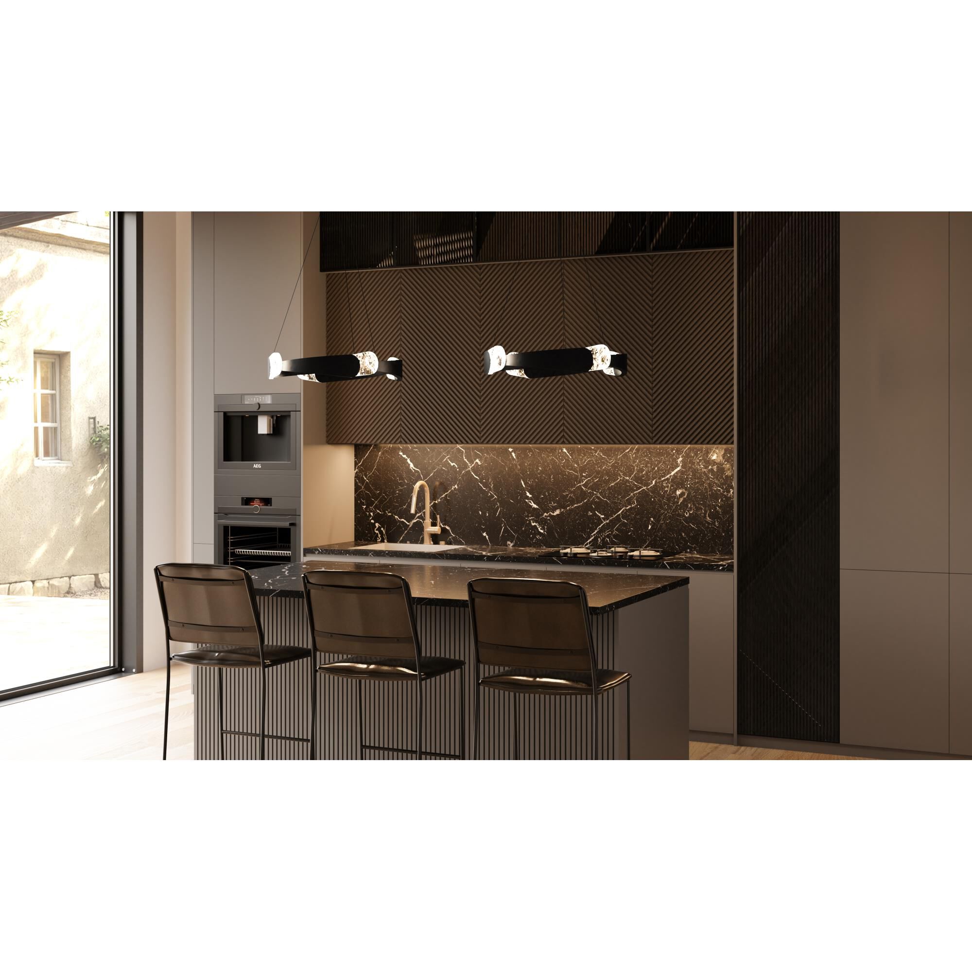 Saffron 24 Inch Large Pendant by Quoizel