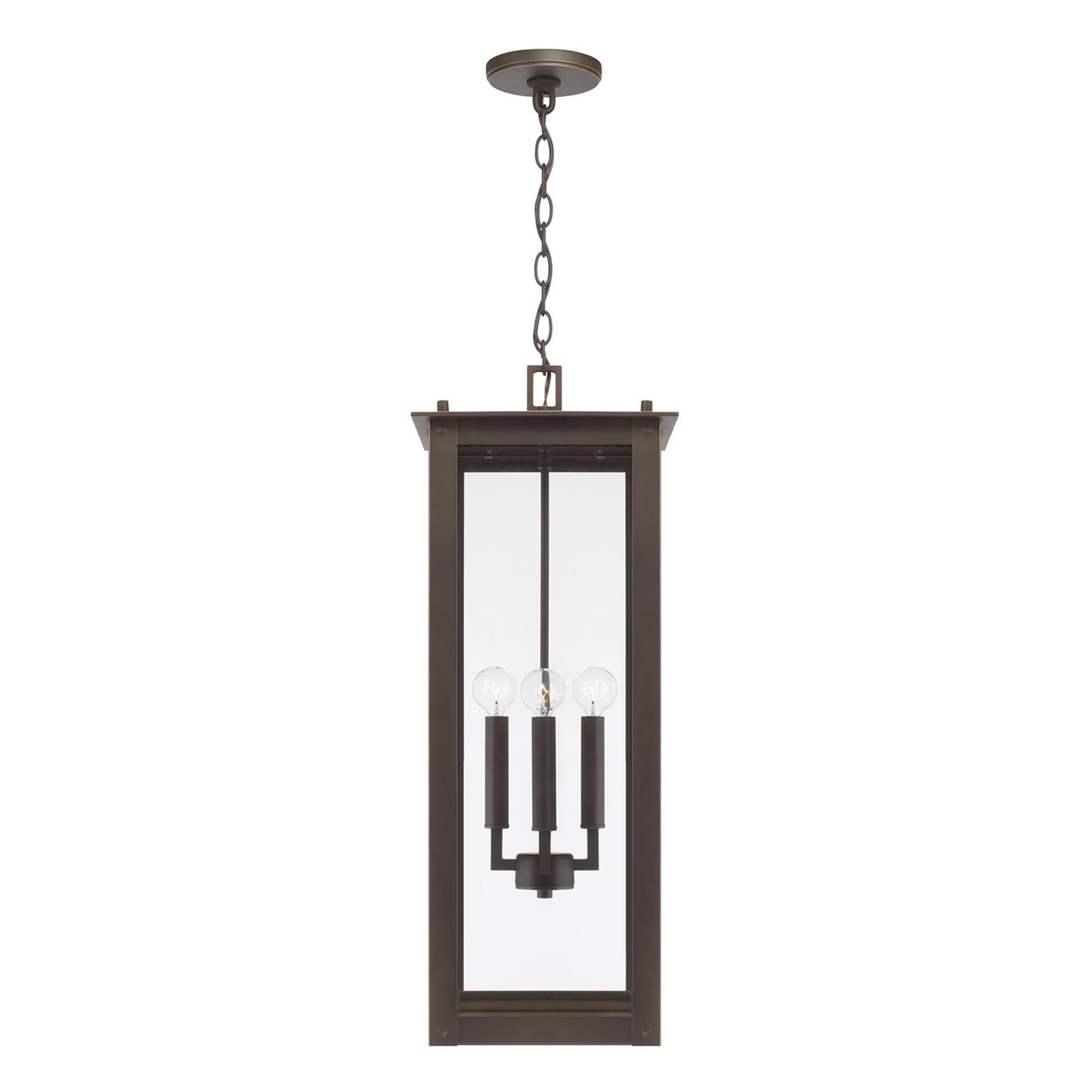 Shown in Oiled Bronze finish and Clear glass