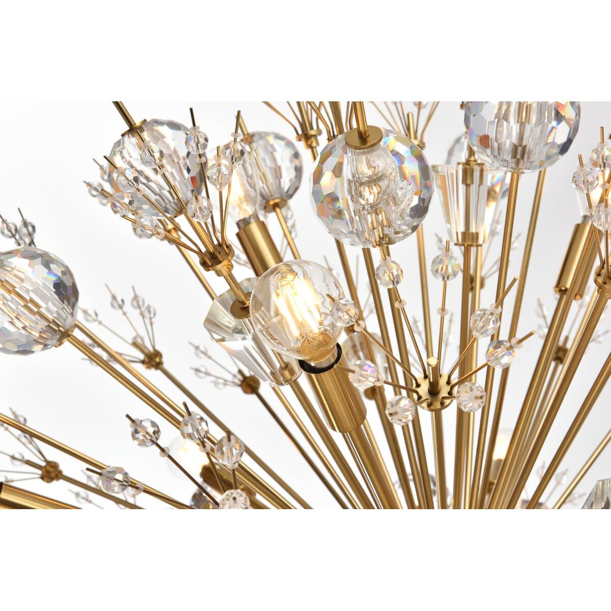 Shown in Satin Gold finish and Royal Cut crystal