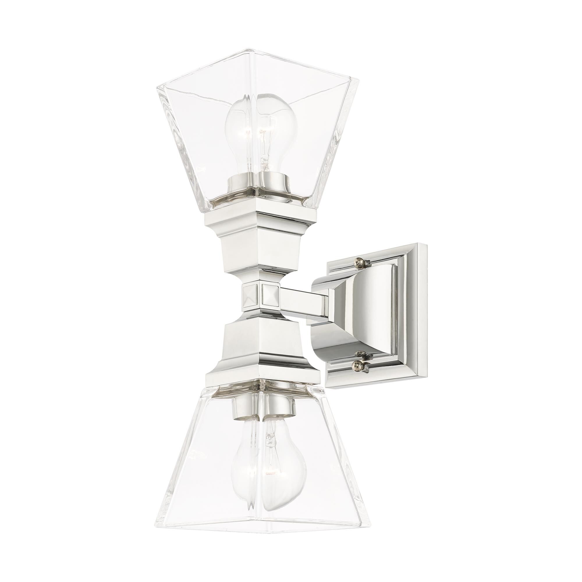 Shown in Polished Chrome finish and Clear glass and Clear Glass shade