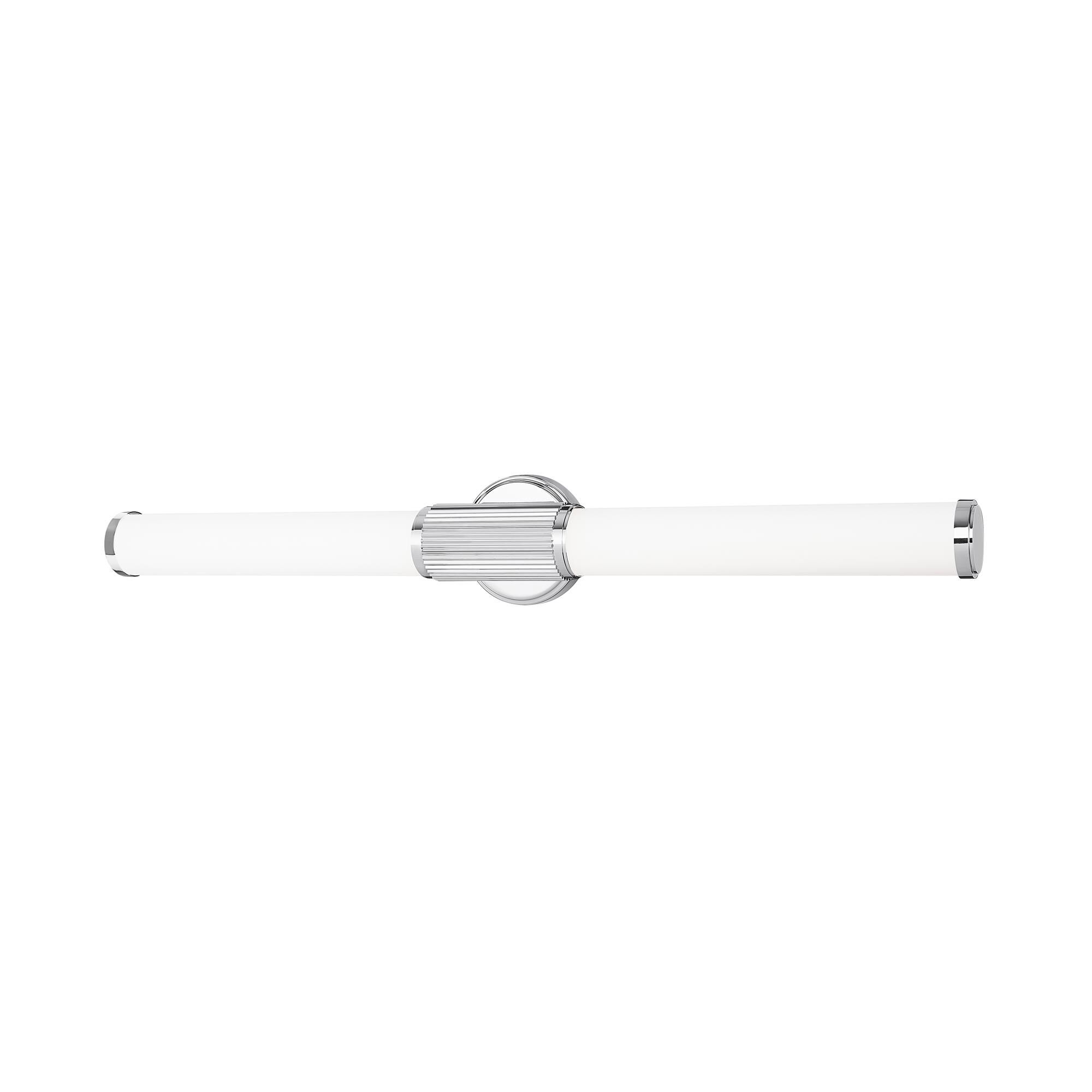 Shown in Chrome finish and Opal White glass and Opal White shade