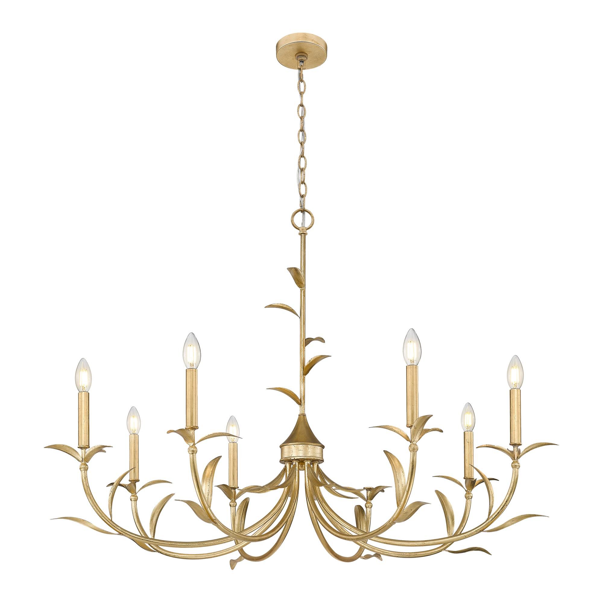 Shown in Gold Leaf finish and White glass
