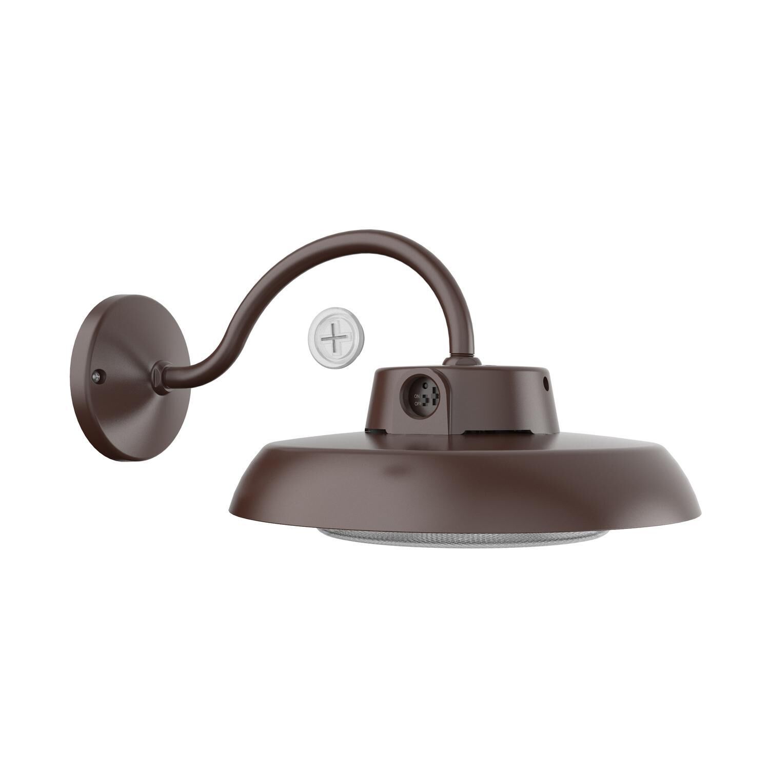 Shown in Bronze finish and Bronze Aluminum shade