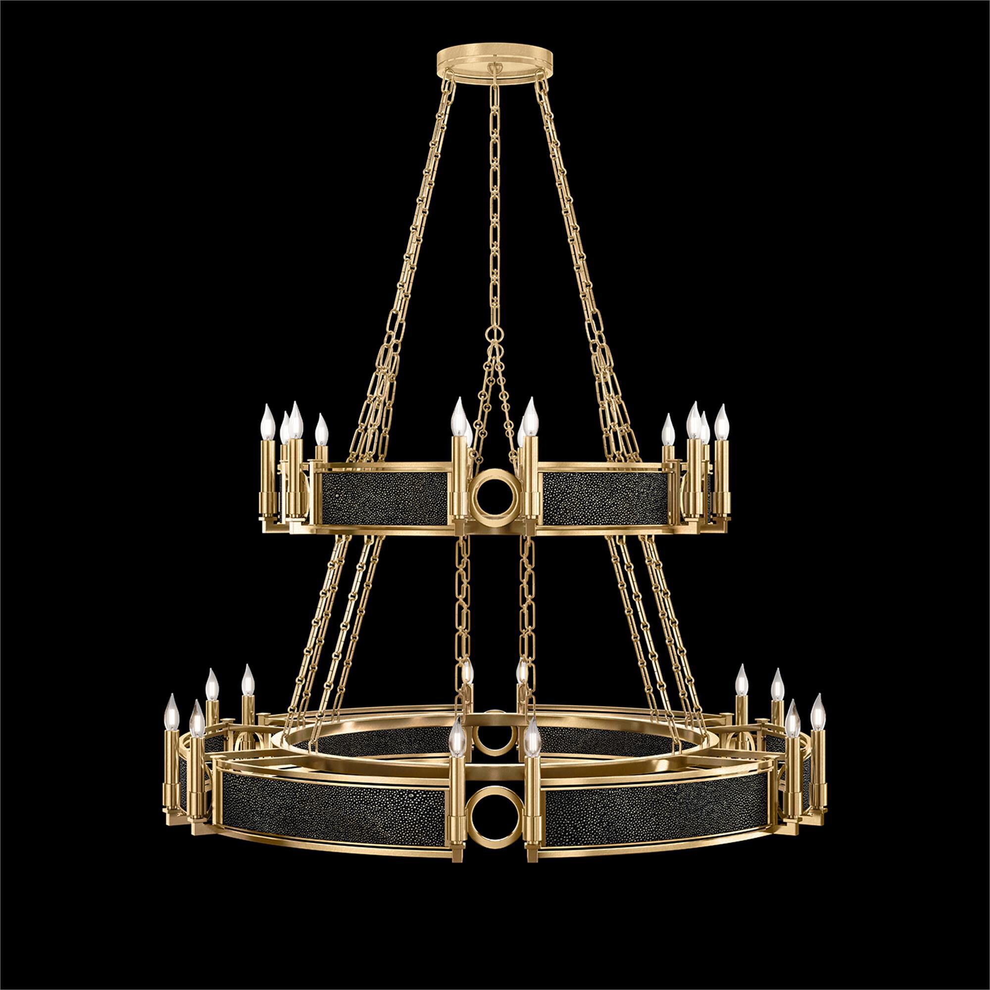 Shown in Gold Leaf and Brass  finish and Black Knight accent