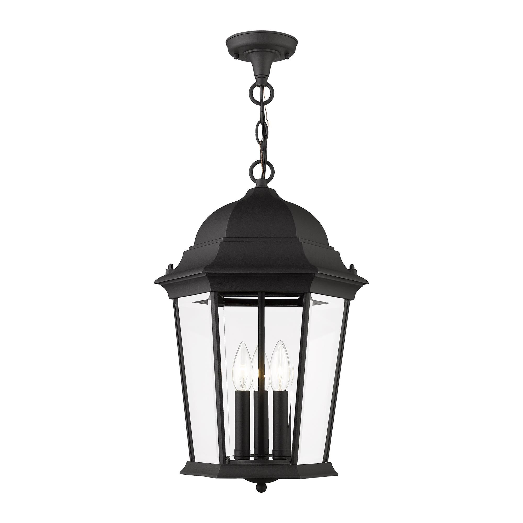Hamilton 20 Inch Tall 3 Light Outdoor Hanging Lantern by Livex Lighting