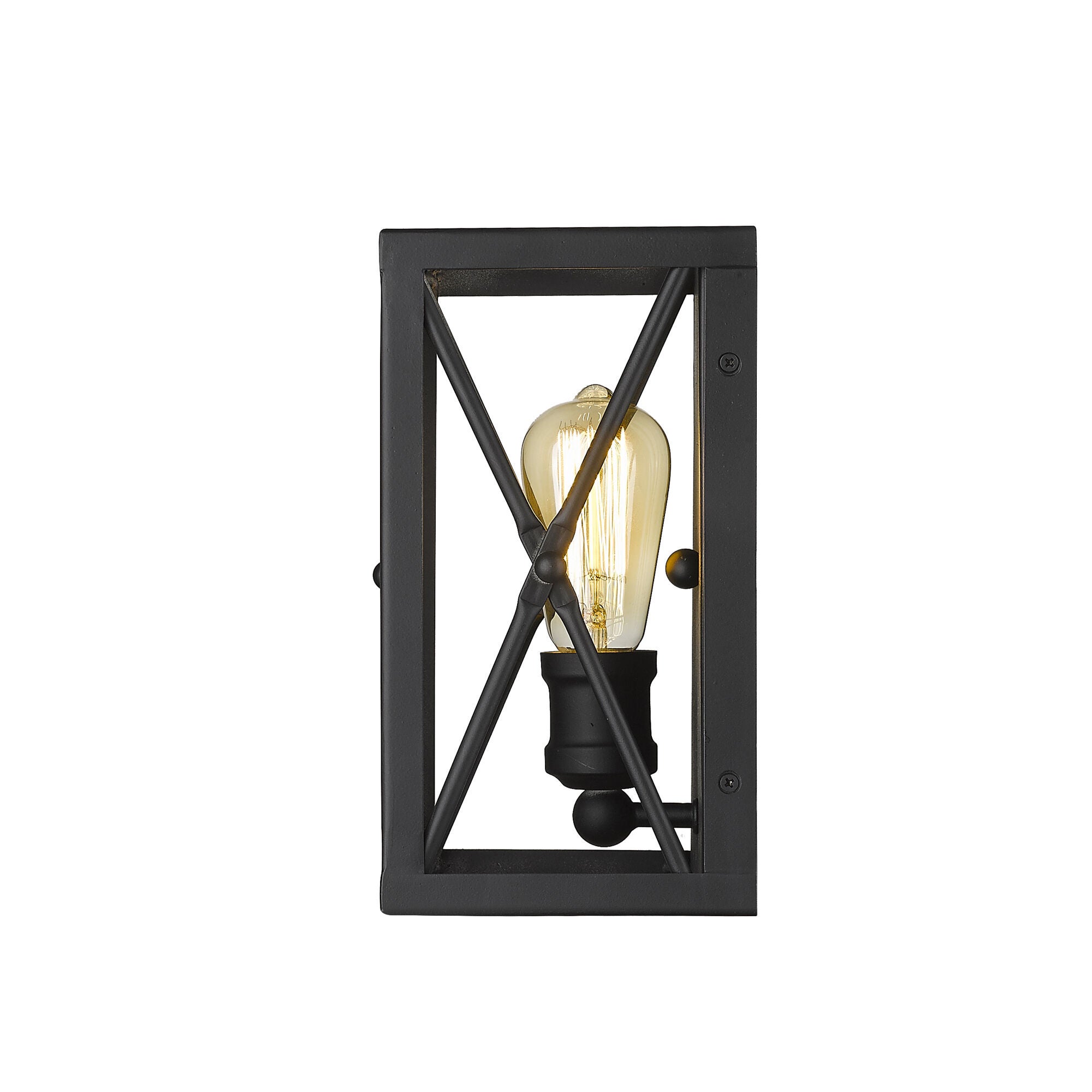 Shown in Matte Black finish and -- glass and -- shade
