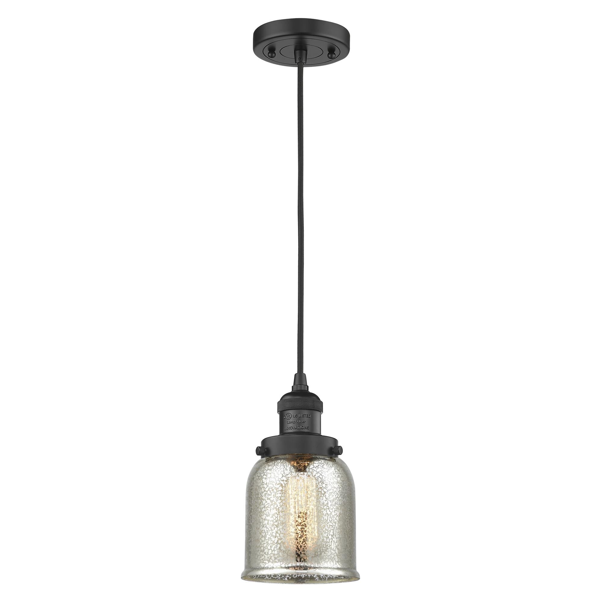 Shown in Matte Black finish and Silver Mercury glass