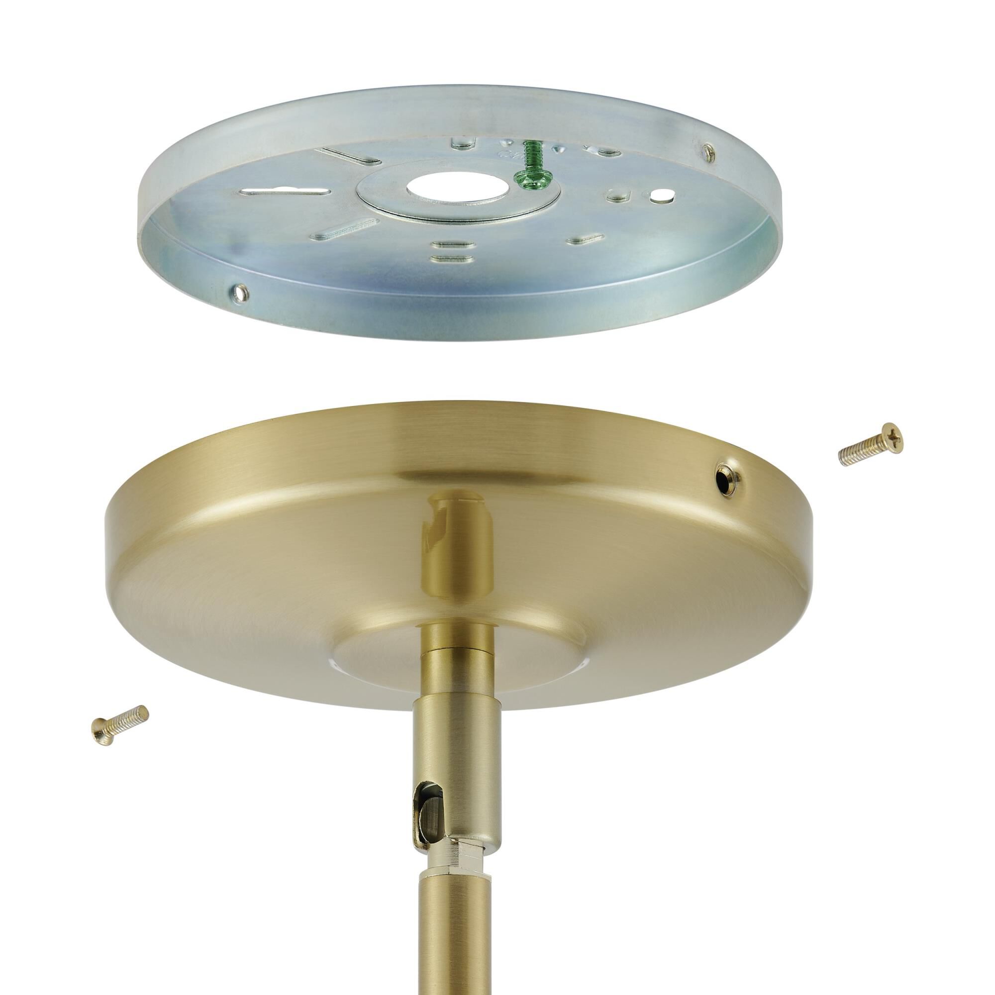 Shown in Brushed Gold finish and White shade
