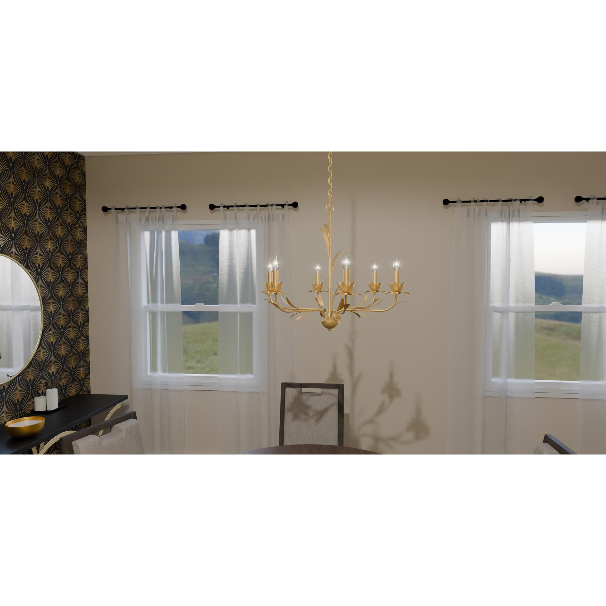Maria 27.5 Inch 6 Light Chandelier | Capitol Lighting