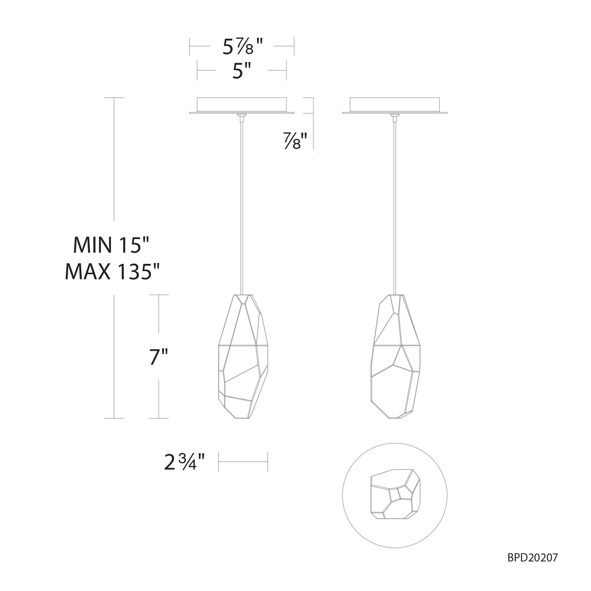 Schonbek Beyond Martini 3 Inch LED Mini Pendant