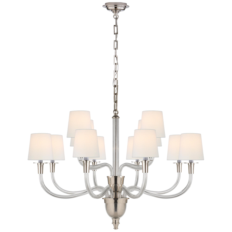 Thomas O'Brien Vivian 36 Inch 12 Light Chandelier by Visual Comfort Signature Collection