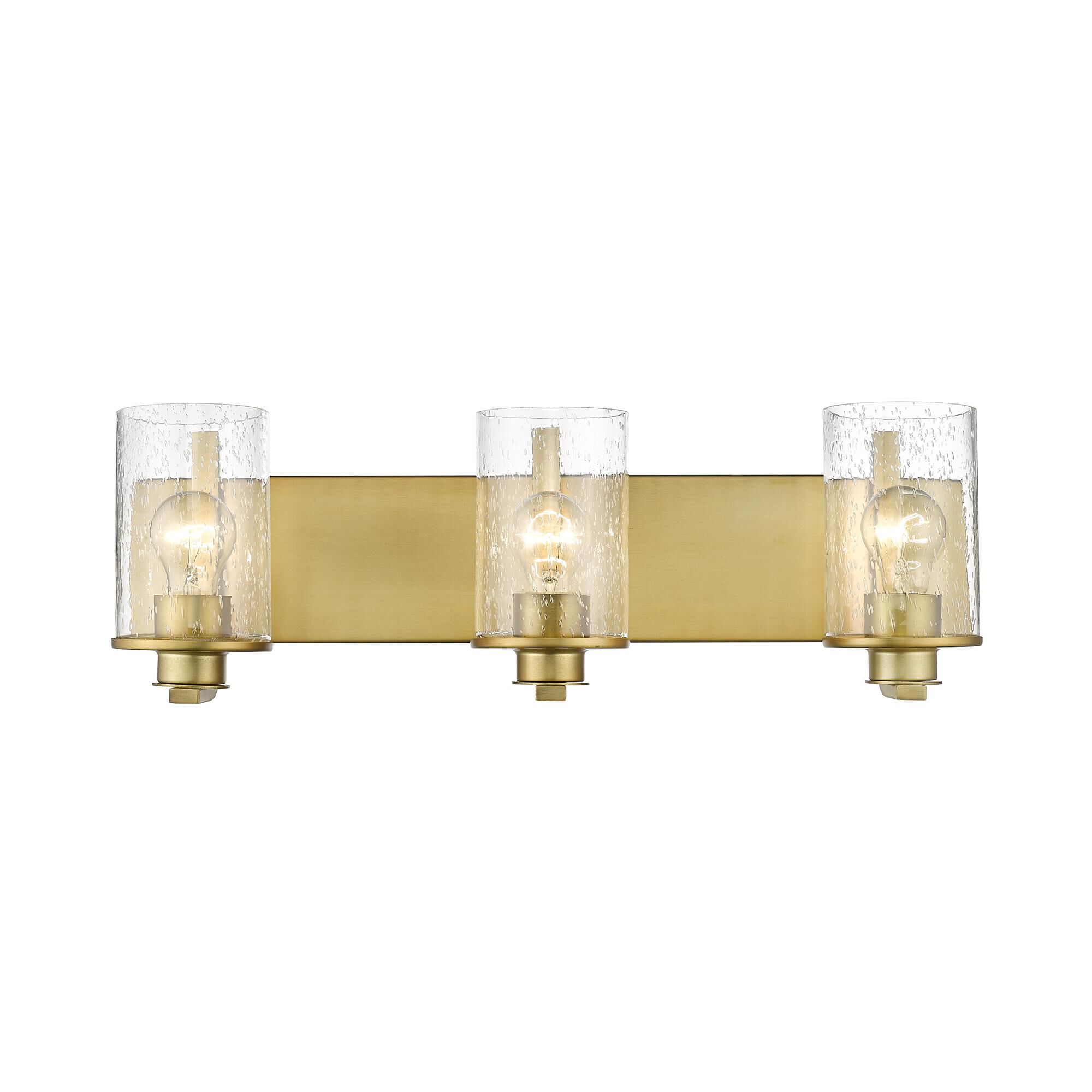 Shown in Olde Brass finish and Glass shade