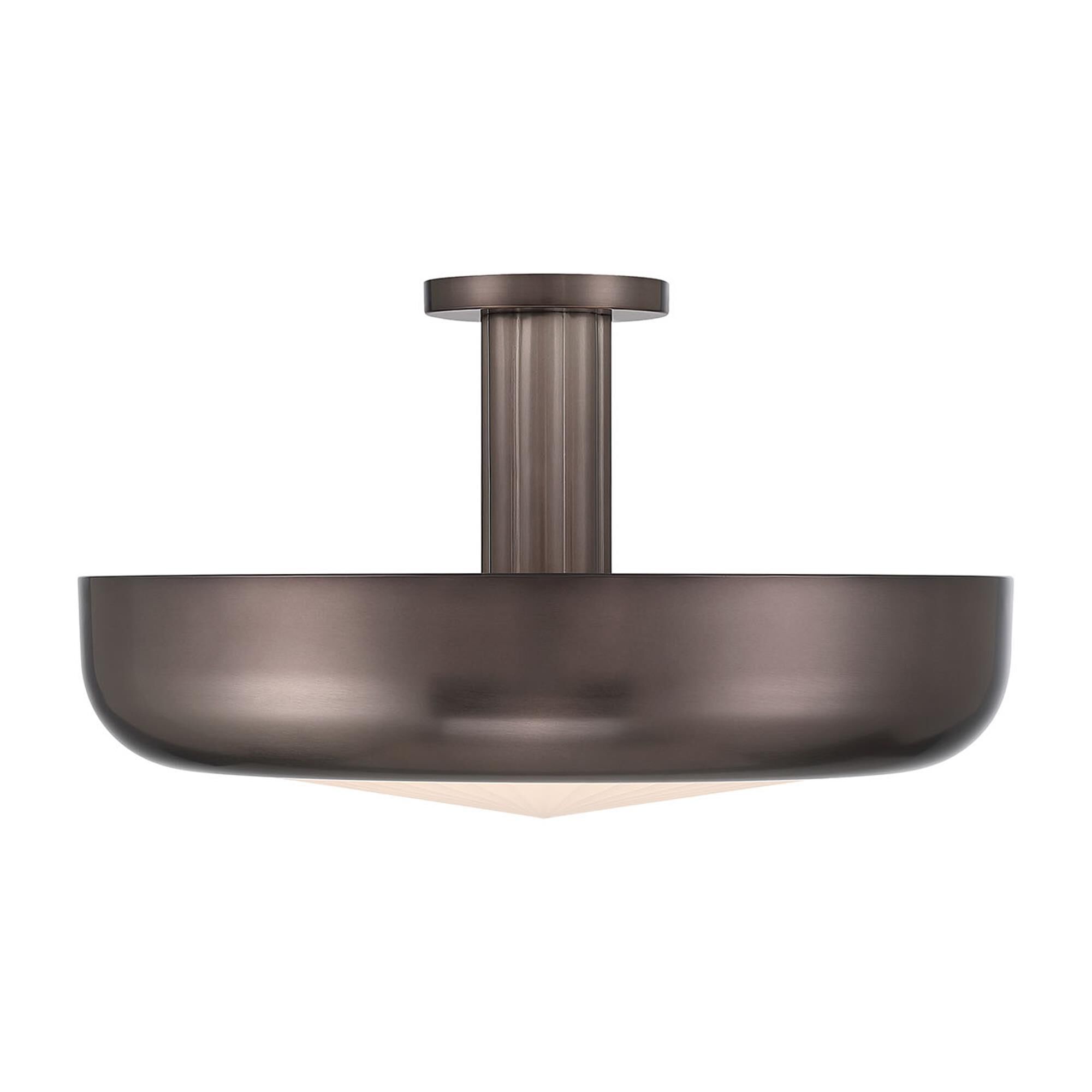 Shown in Harlow Bronze finish and Etched glass