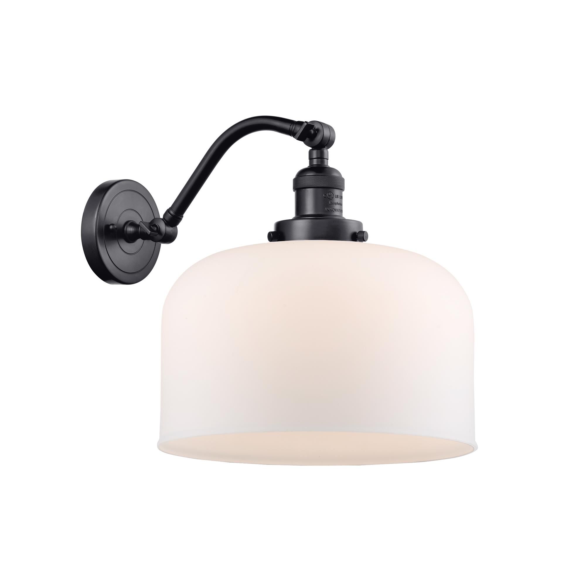 Shown in Matte Black finish and Matte White Cased X-Large Bell glass