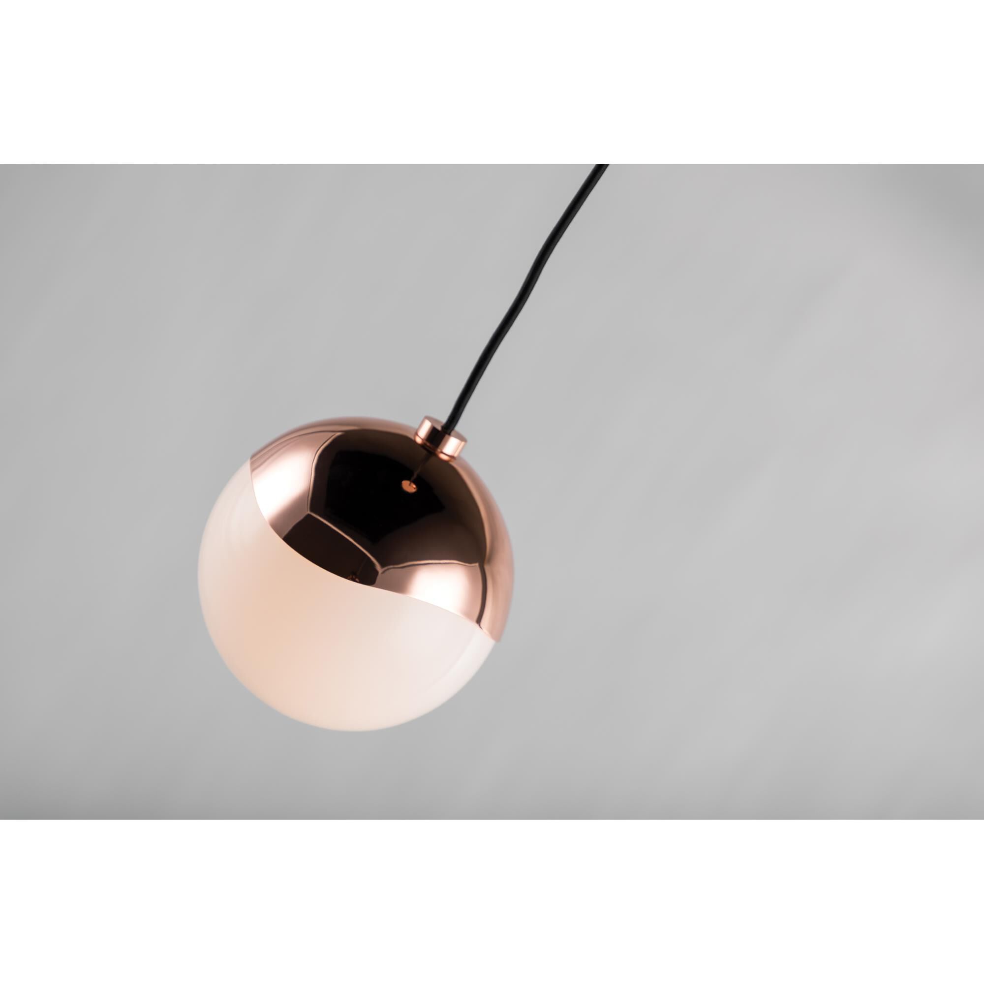 Shown in Polished Copper finish and Opal Glossy glass