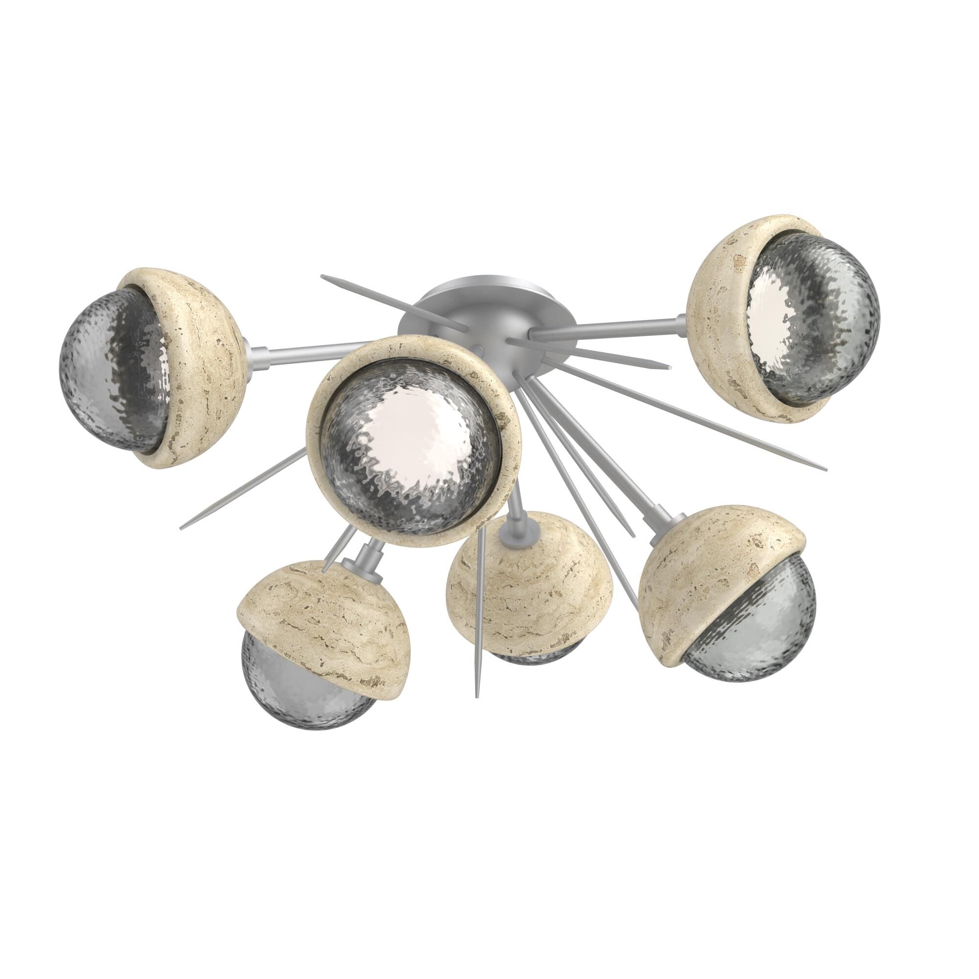 Levi Wilson Cabochon 28 Inch Semi Flush Mount by Hammerton Studio