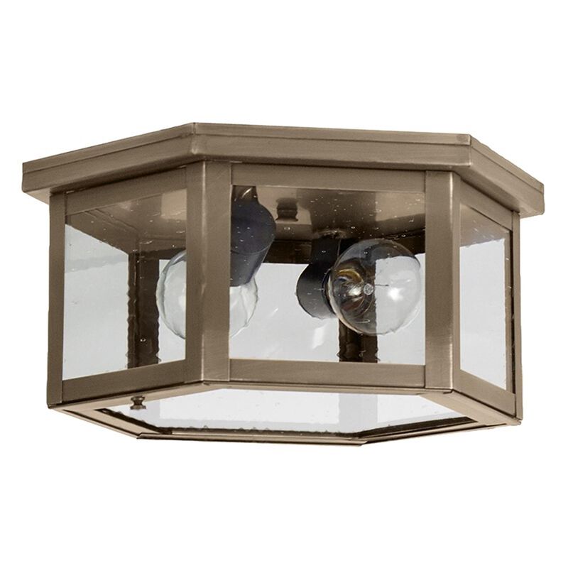 Williams 13 Inch 2 Light Outdoor Flush Mount by Northeast Lantern