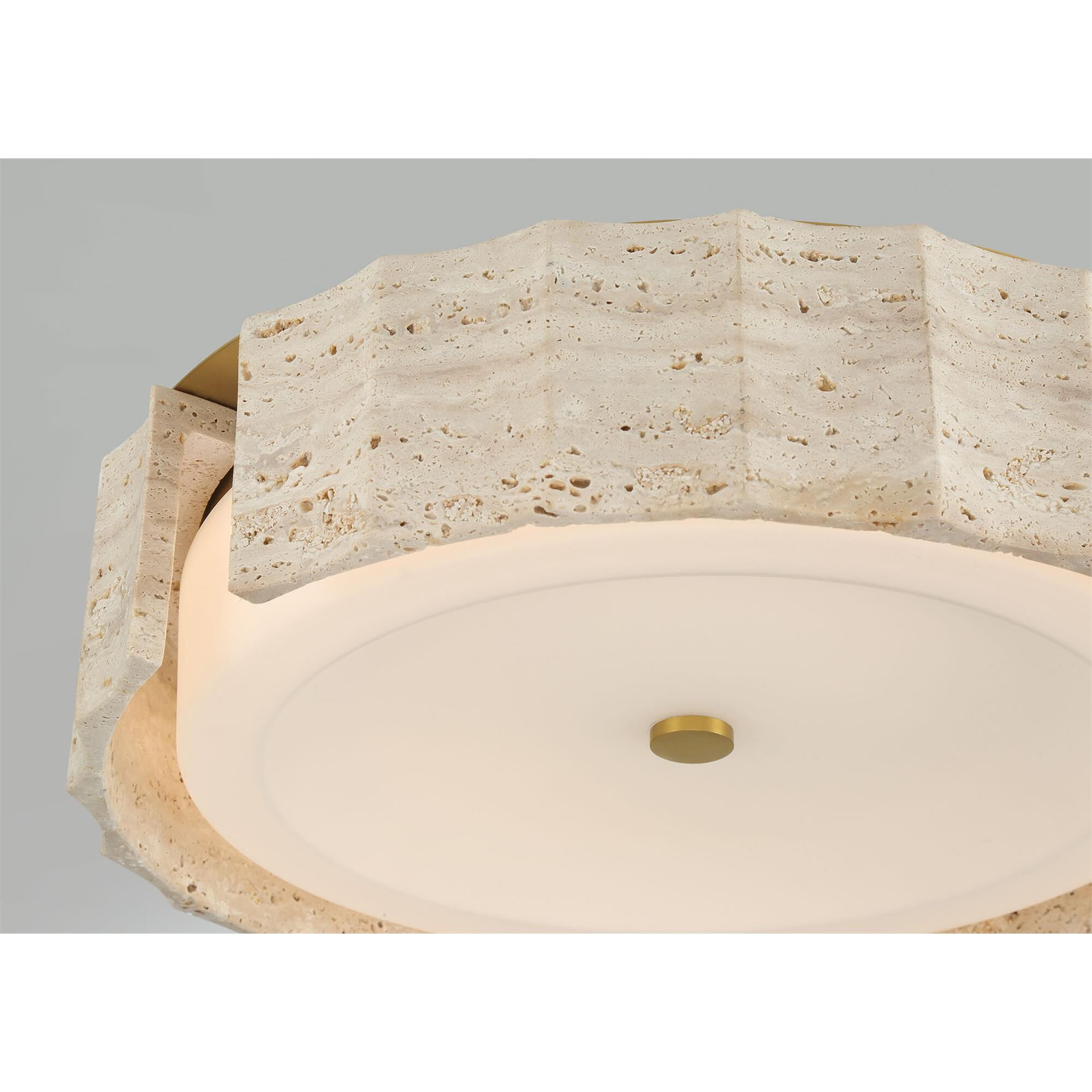 Shown in Gold finish and Opal Etched glass